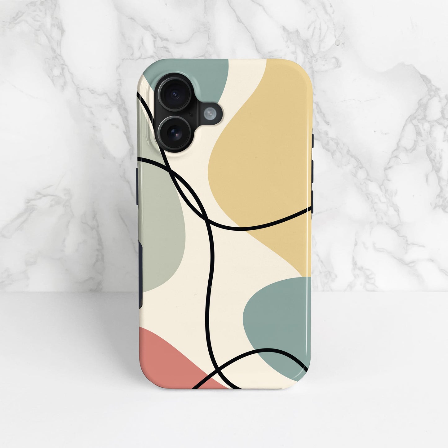Abstract Muted Colour Block Case iPhone 17 Phone Case