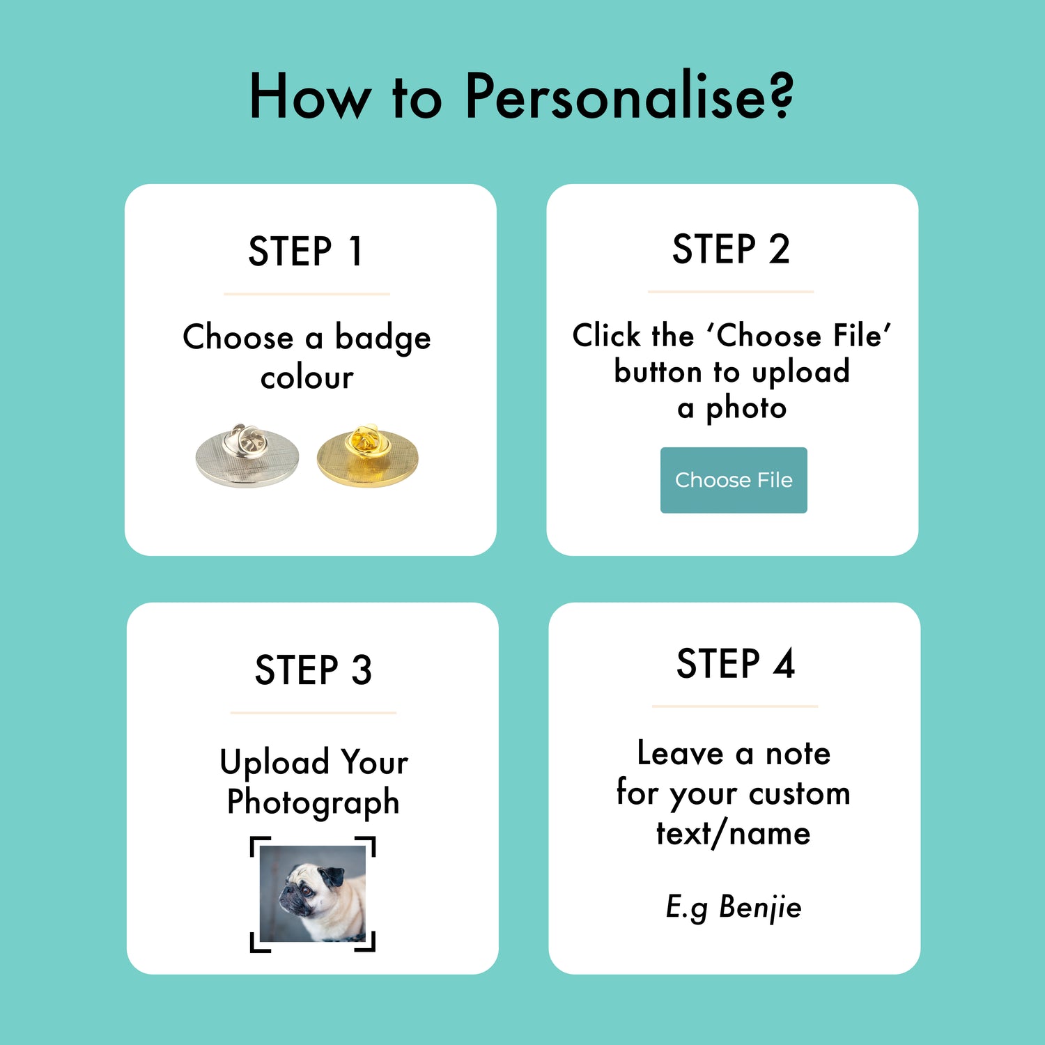 Custom Pet Photo Pin Badge Pin Badge