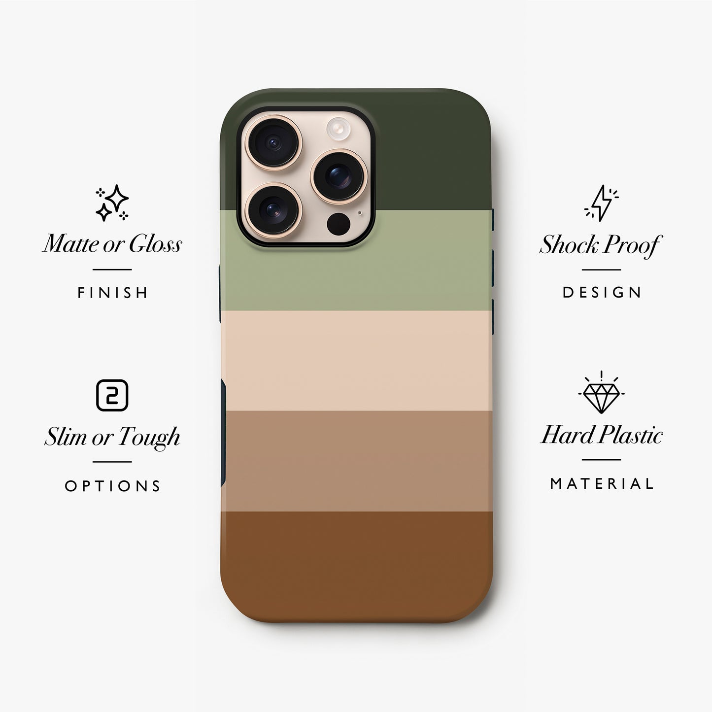 Custom Earth Tone Stripes Case