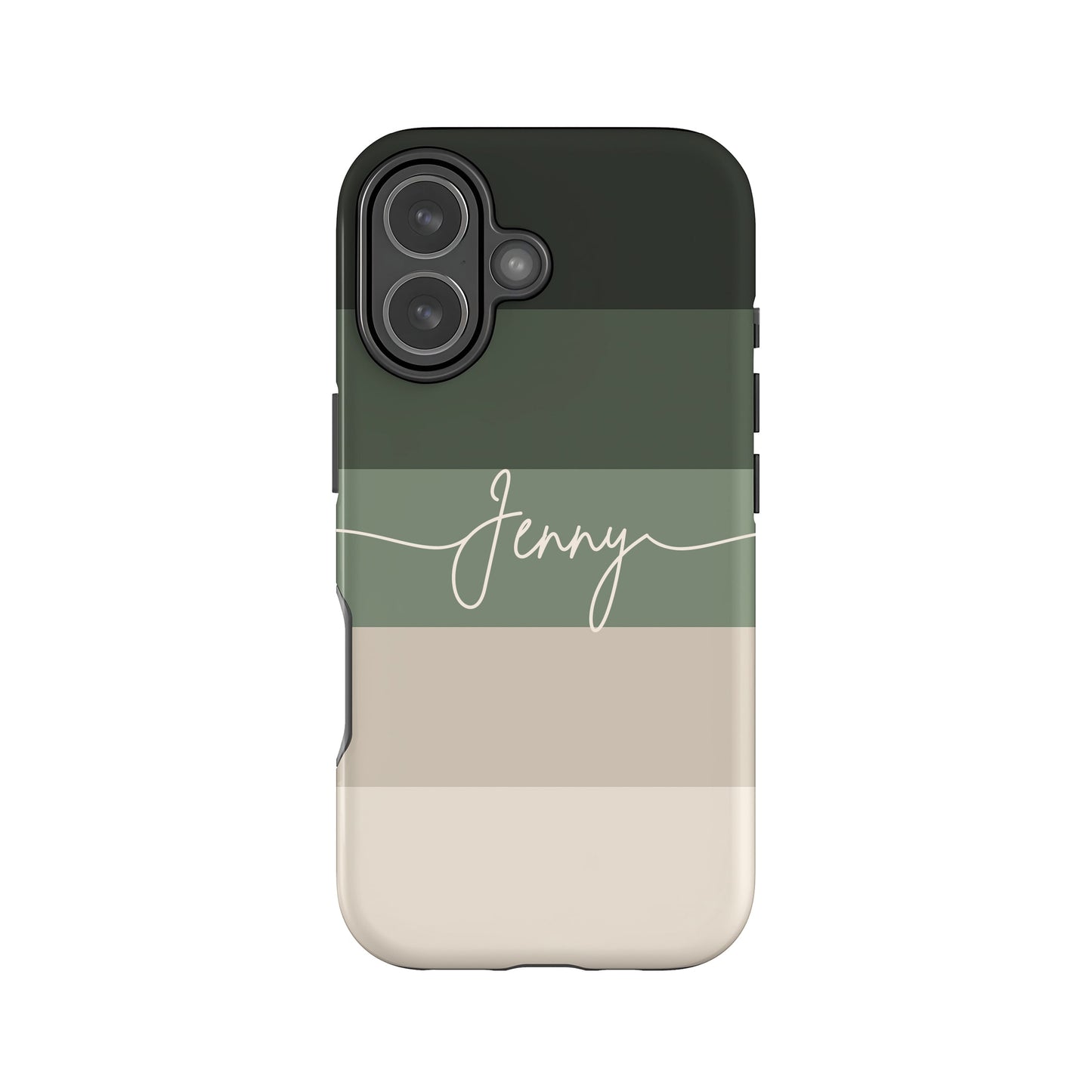 Custom Forest Green Earth Stripes Case