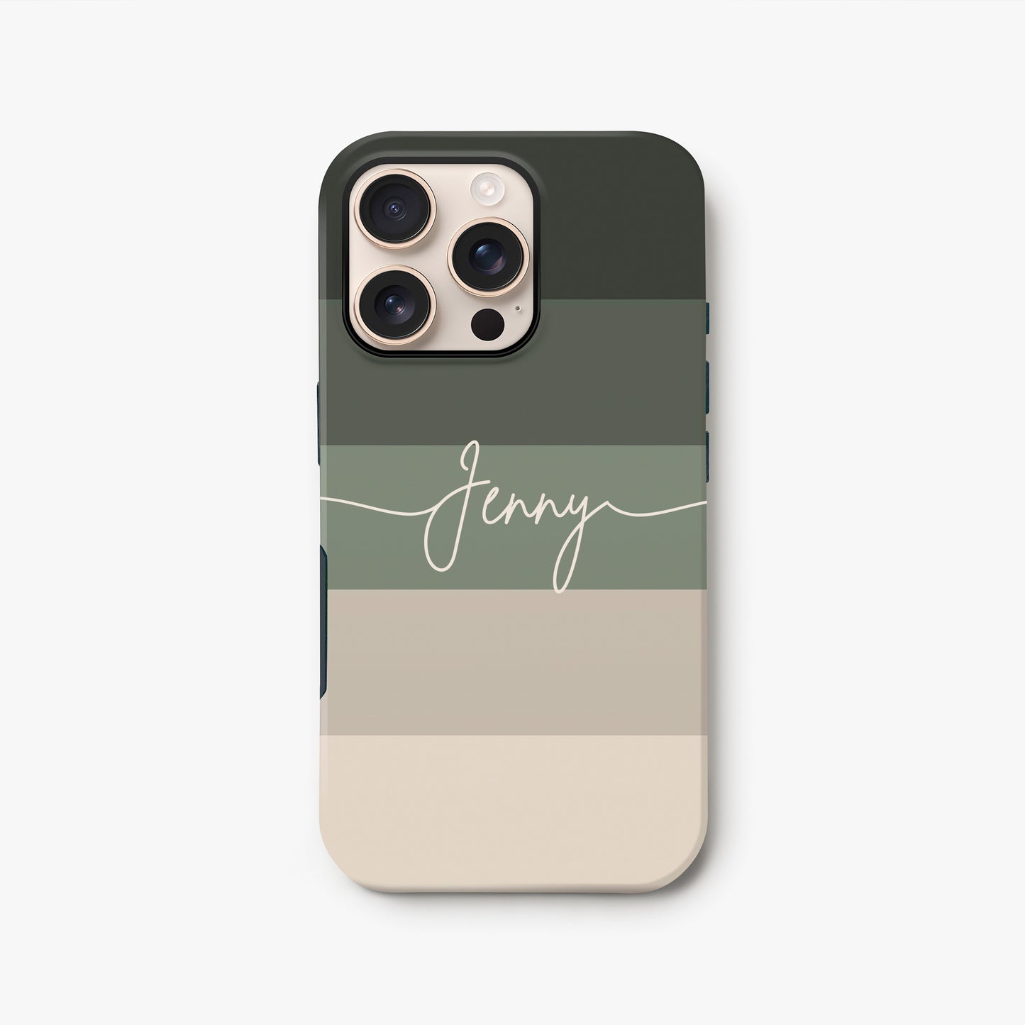 Custom Forest Green Earth Stripes Case