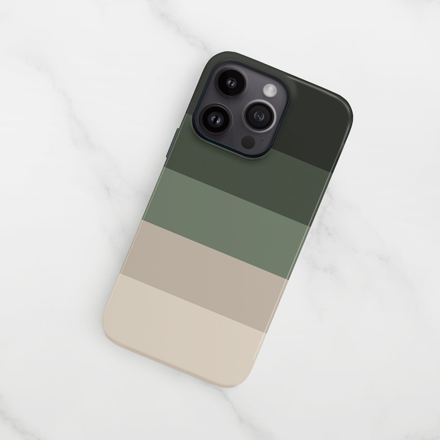 Custom Forest Green Earth Stripes Case