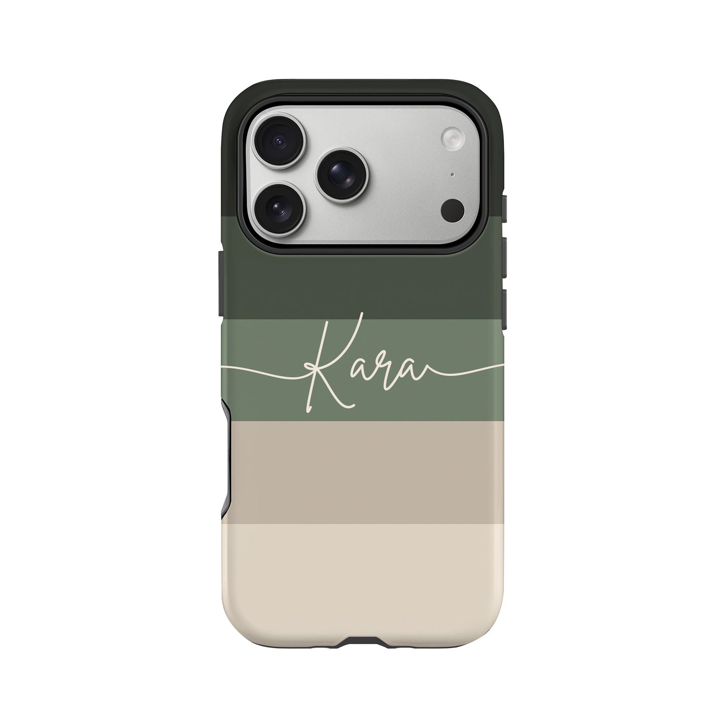 Custom Forest Green Earth Stripes Case