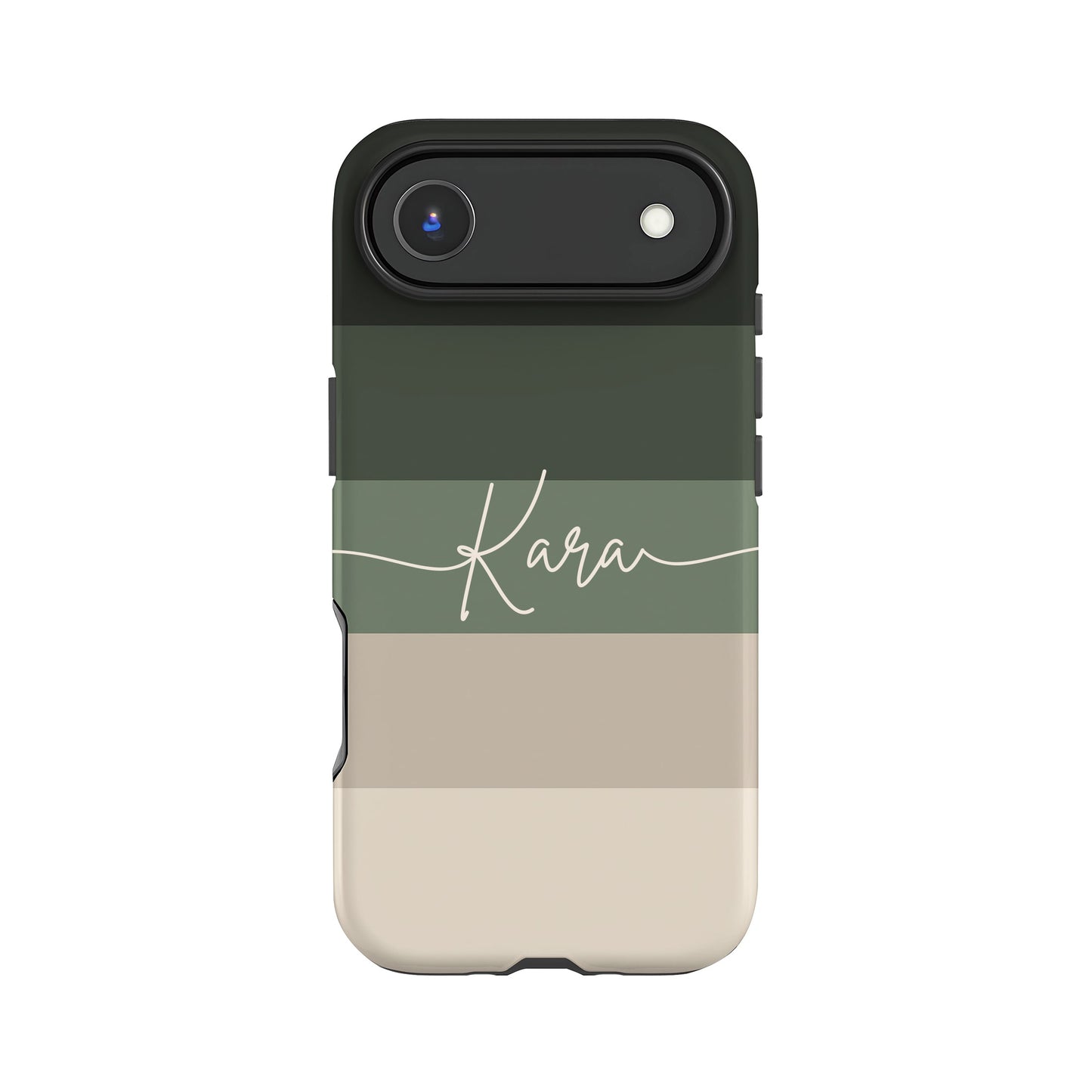 Custom Forest Green Earth Stripes Case