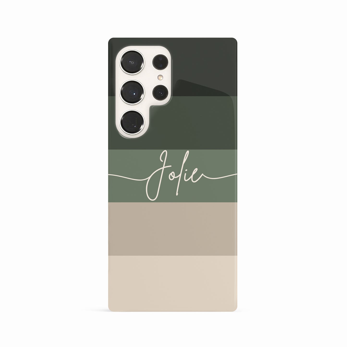 Custom Forest Green Earth Stripes Case