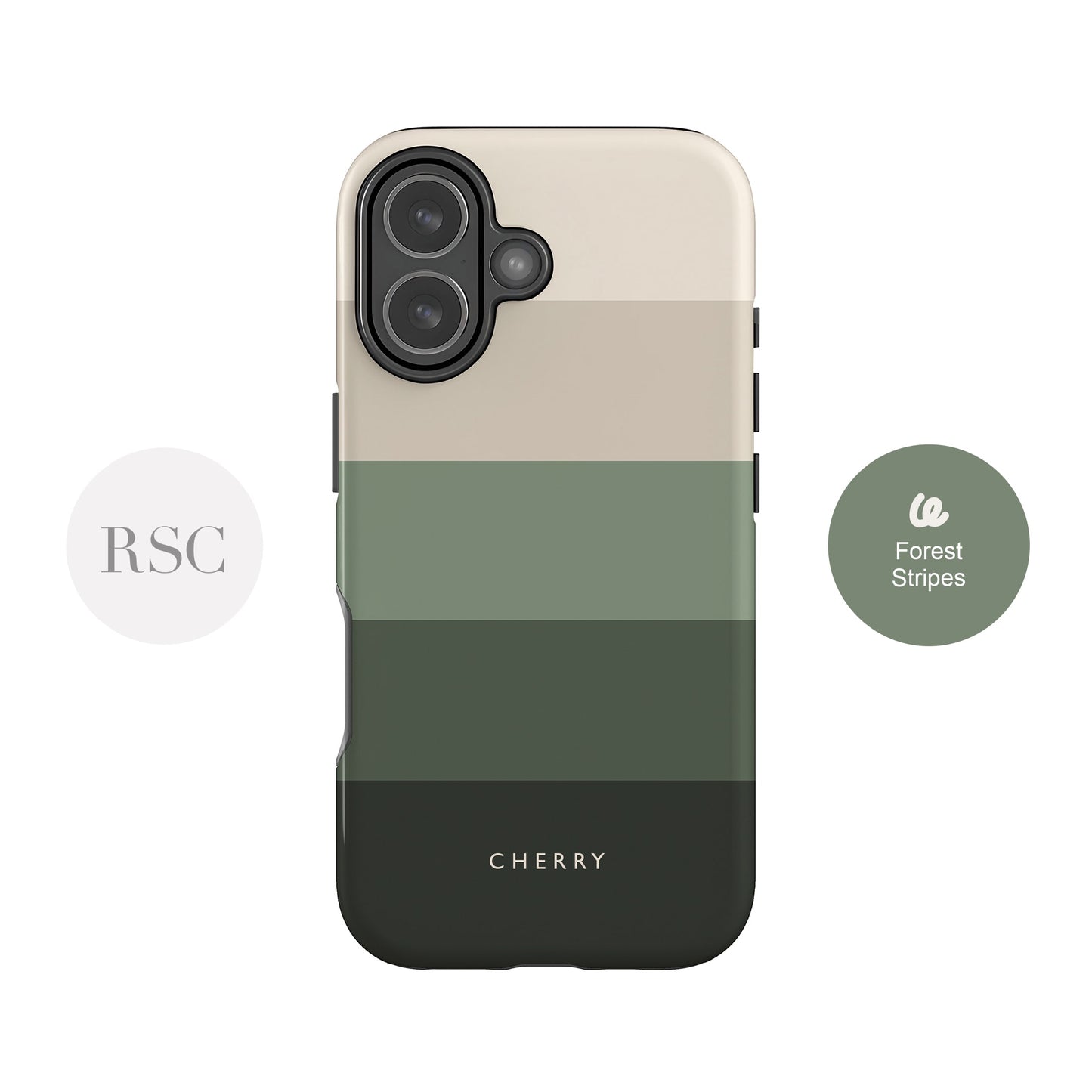 Custom Forest Green Stripe Case