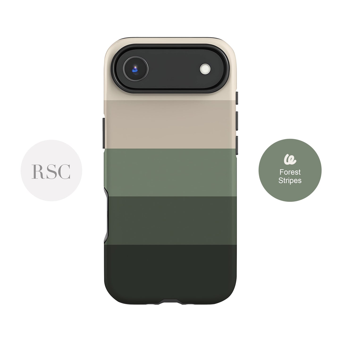 Forest Green Stripe Print Case