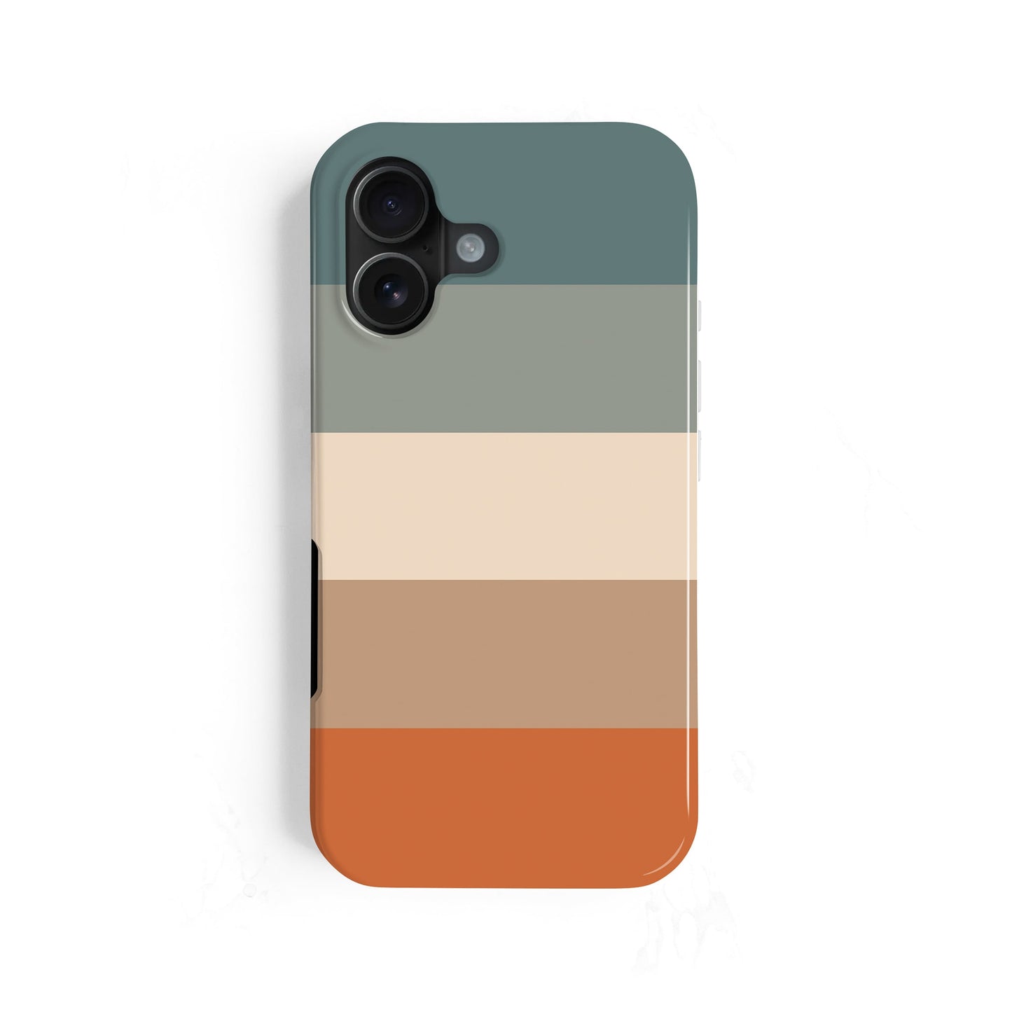 Muted Orange Blue Stripe Case