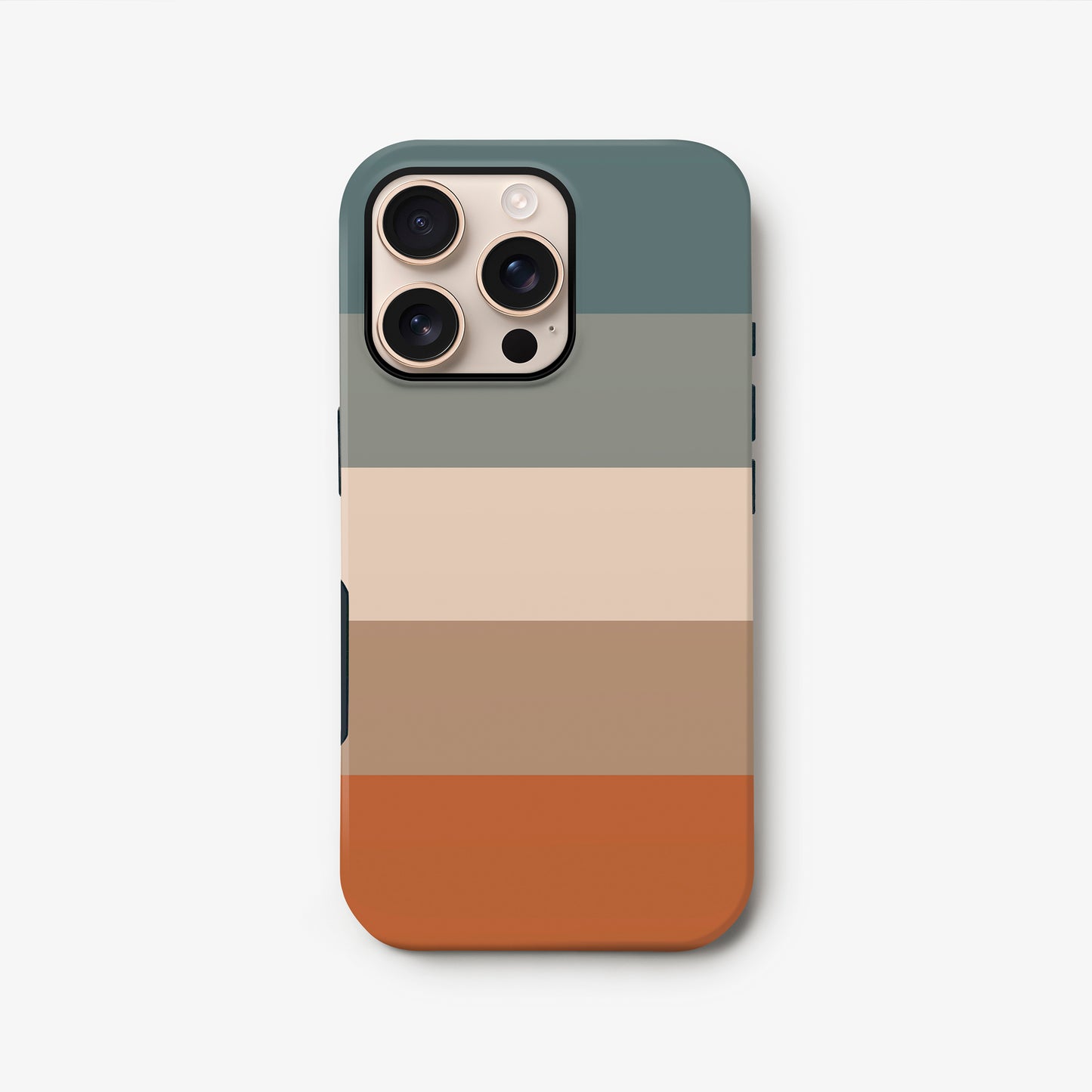 Muted Orange Blue Stripe Case