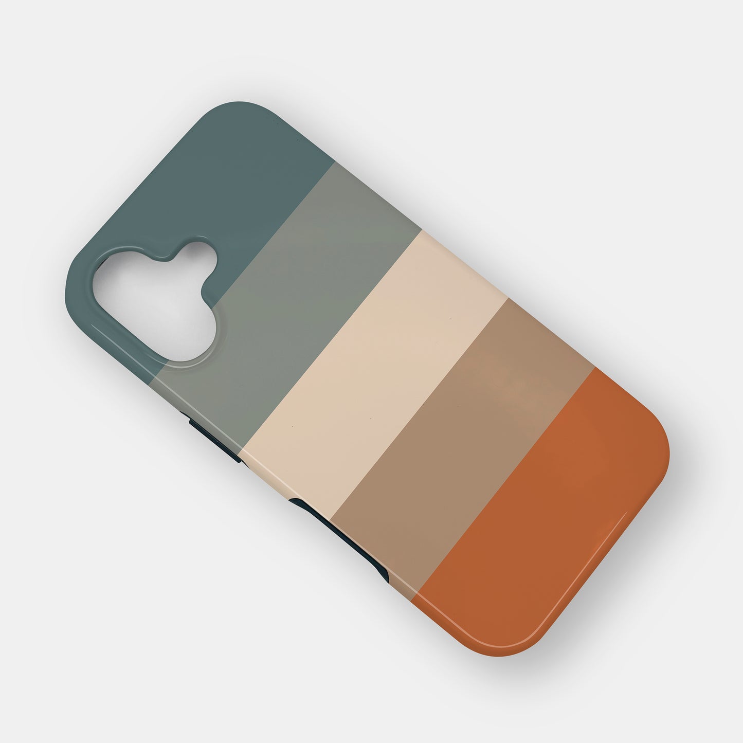 Muted Orange Blue Stripe Case