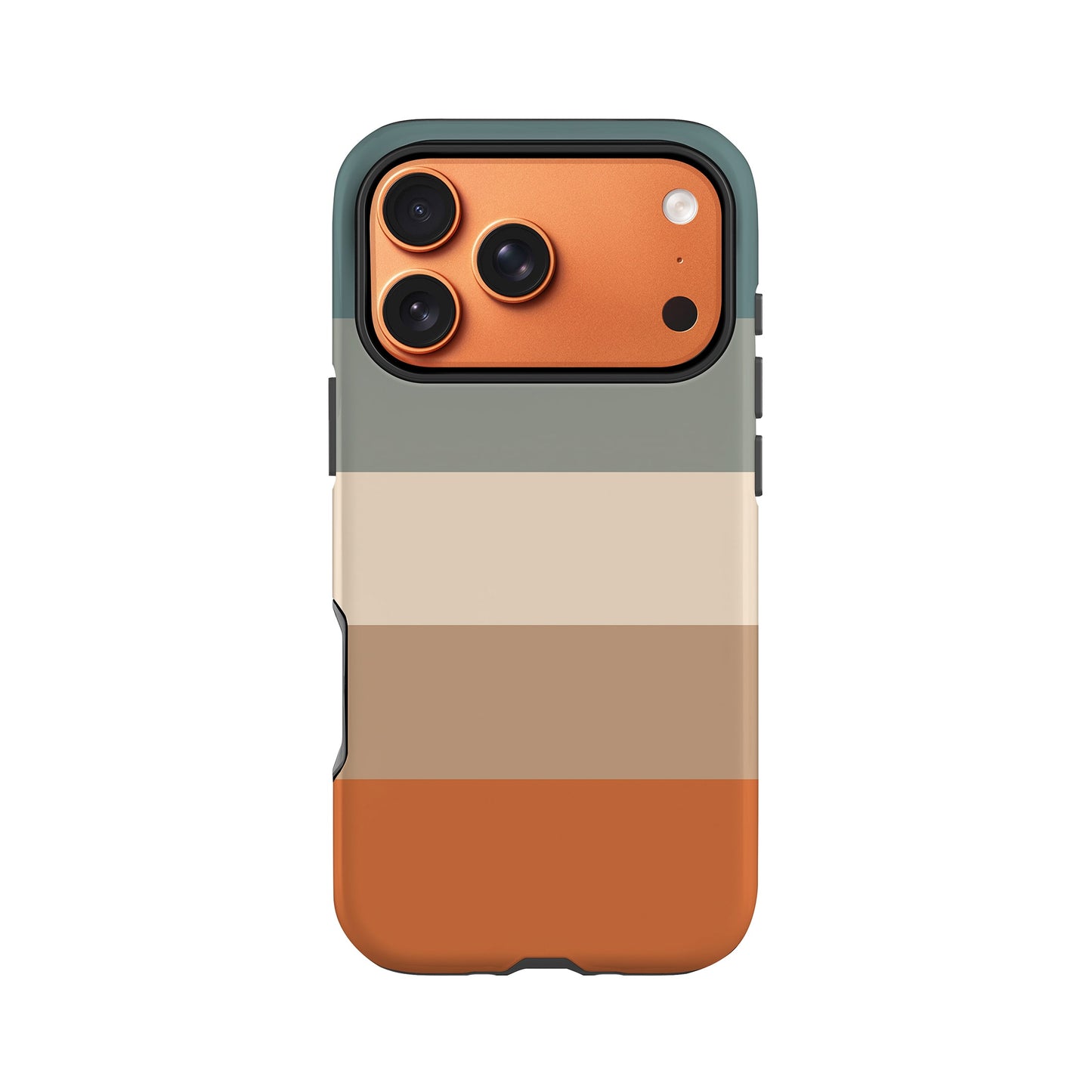 Muted Orange Blue Stripe Case
