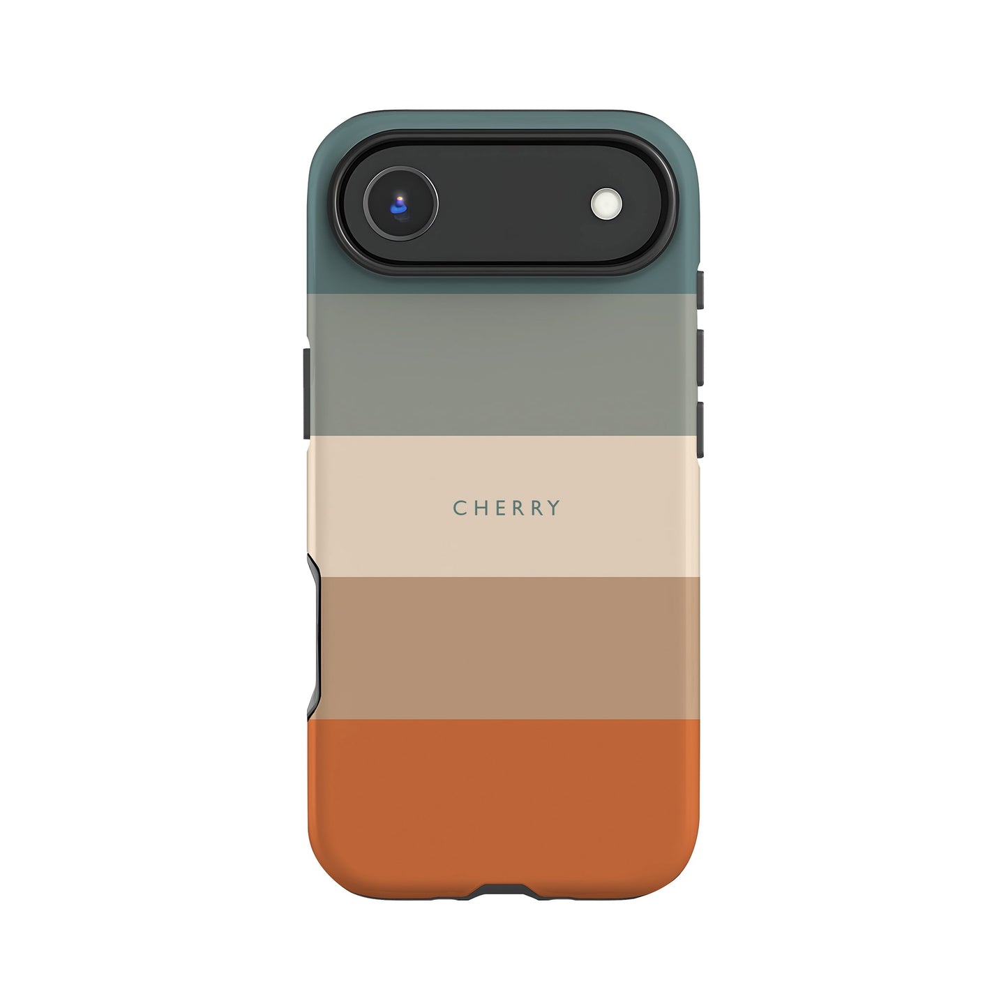 Custom Muted Blue Orange Stripe Case