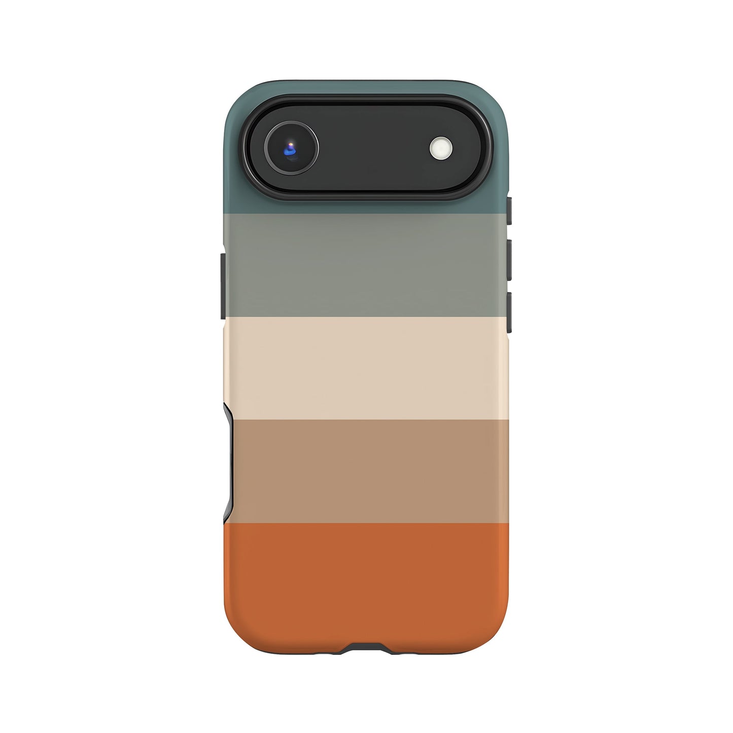 Muted Orange Blue Stripe Case