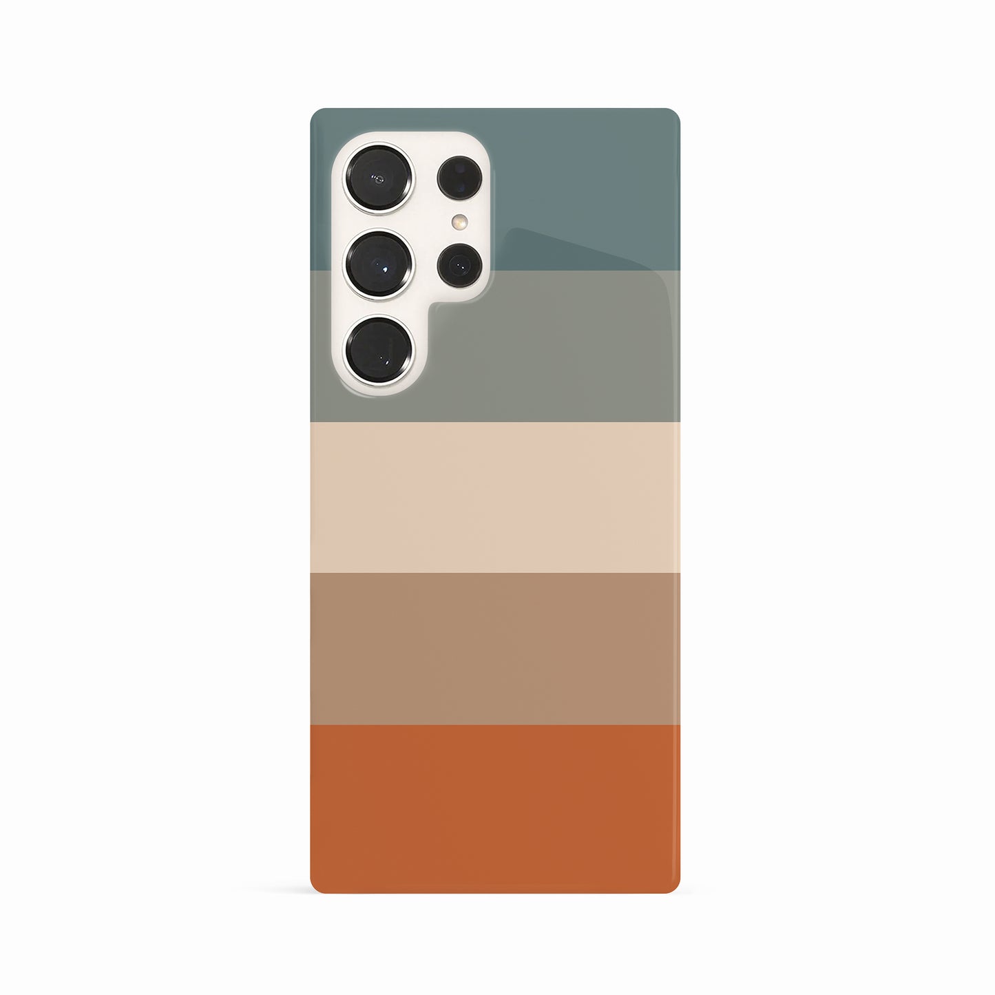 Muted Orange Blue Stripe Case