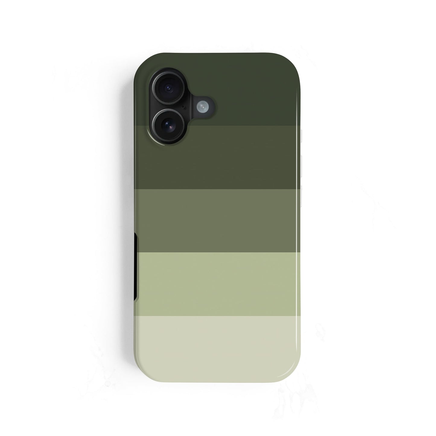 Muted Earth Green Stripes Case