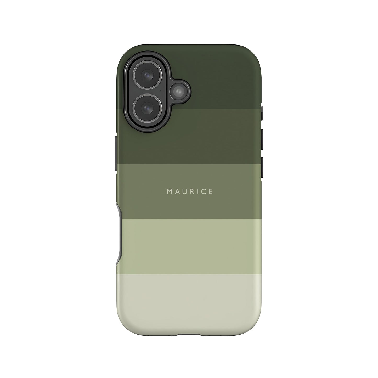 Custom Muted Green Stripes Case