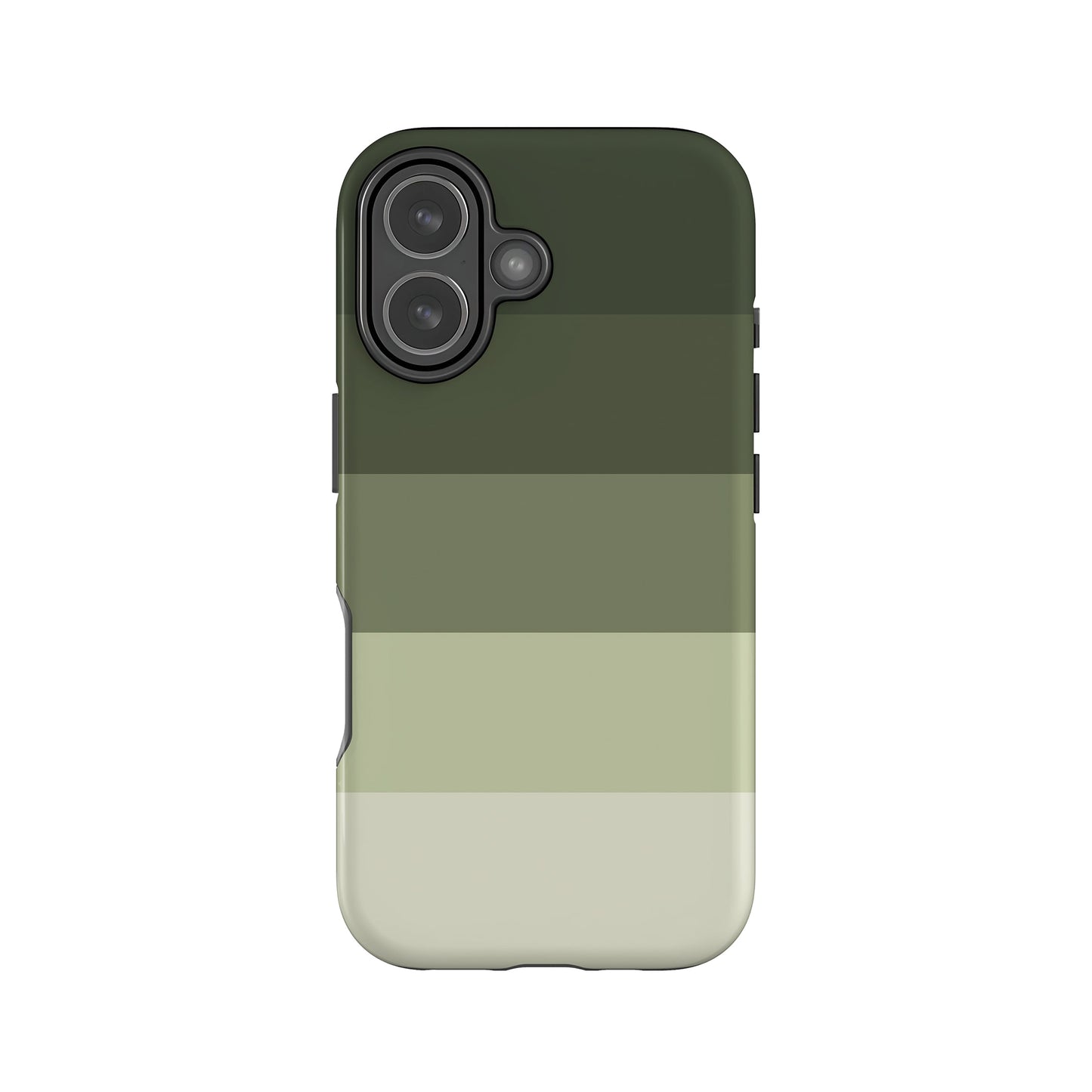 Muted Earth Green Stripes Case