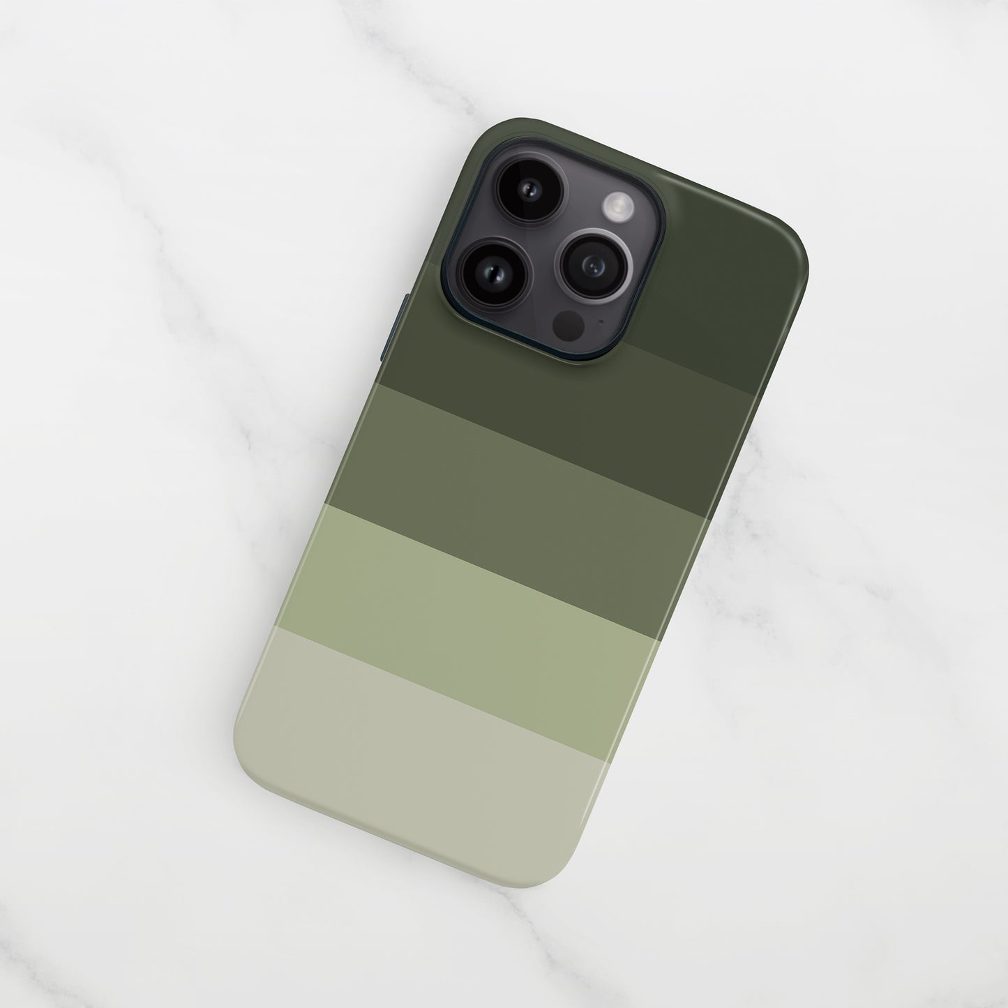 Muted Earth Green Stripes Case