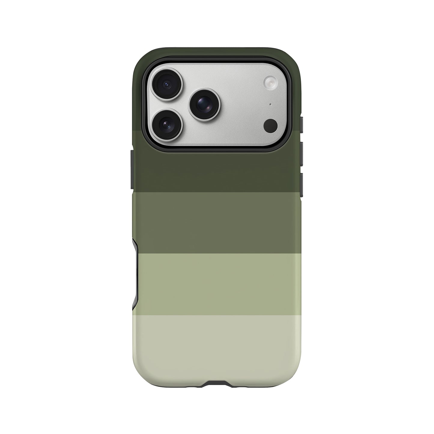 Muted Earth Green Stripes Case