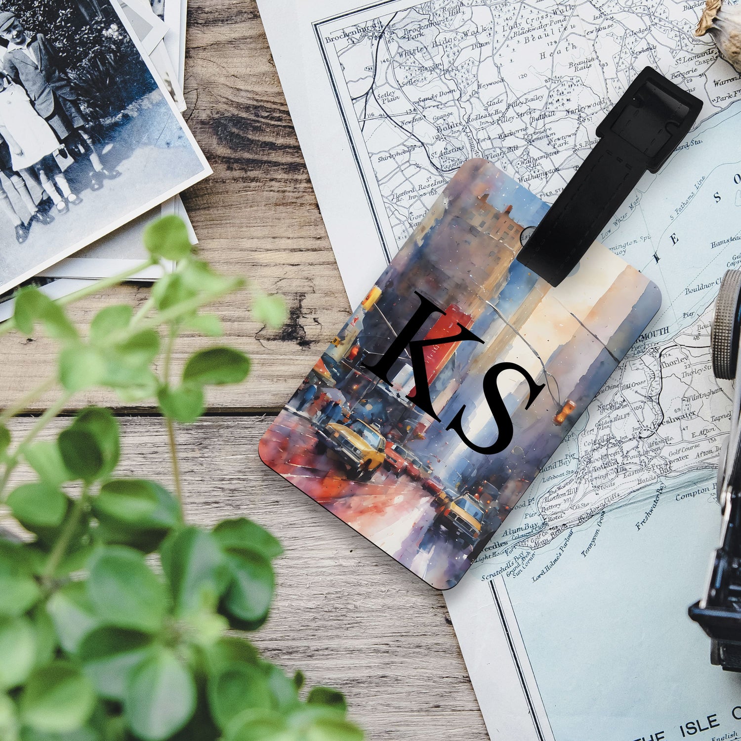 Personalised Initials New York Luggage Tag  luggage tag
