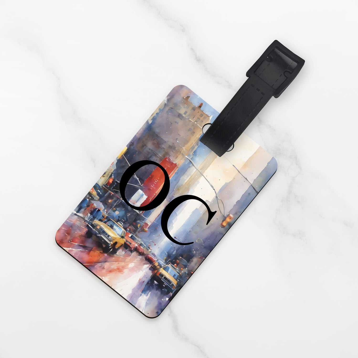 Personalised Initials New York Luggage Tag  luggage tag