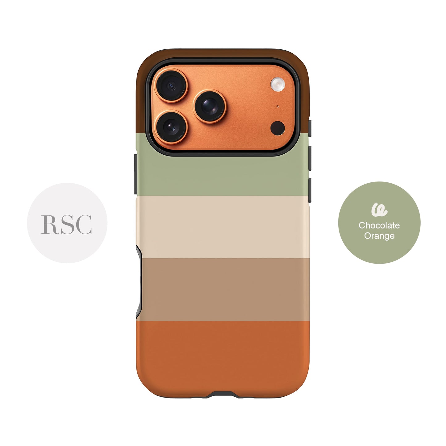 Chocolate Orange Stripe Case