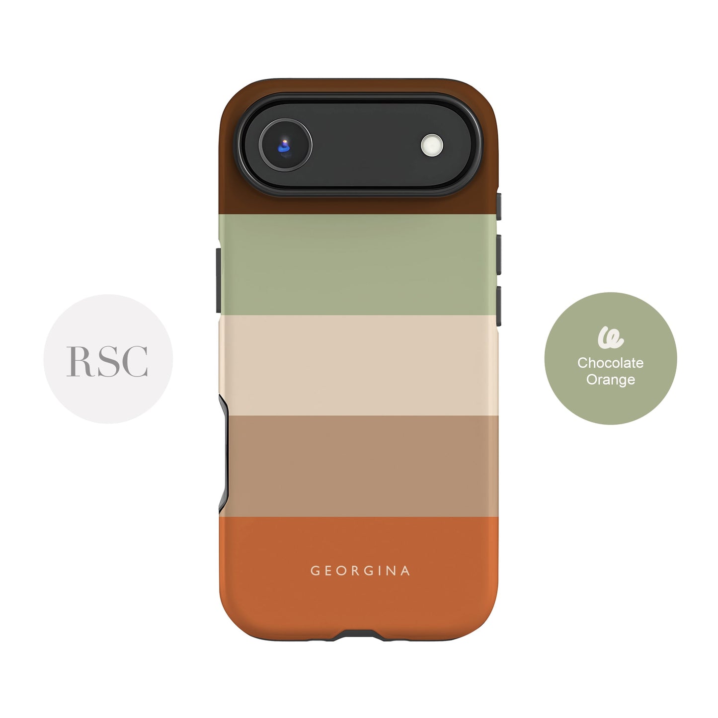 Custom Chocolate Orange Stripe Case