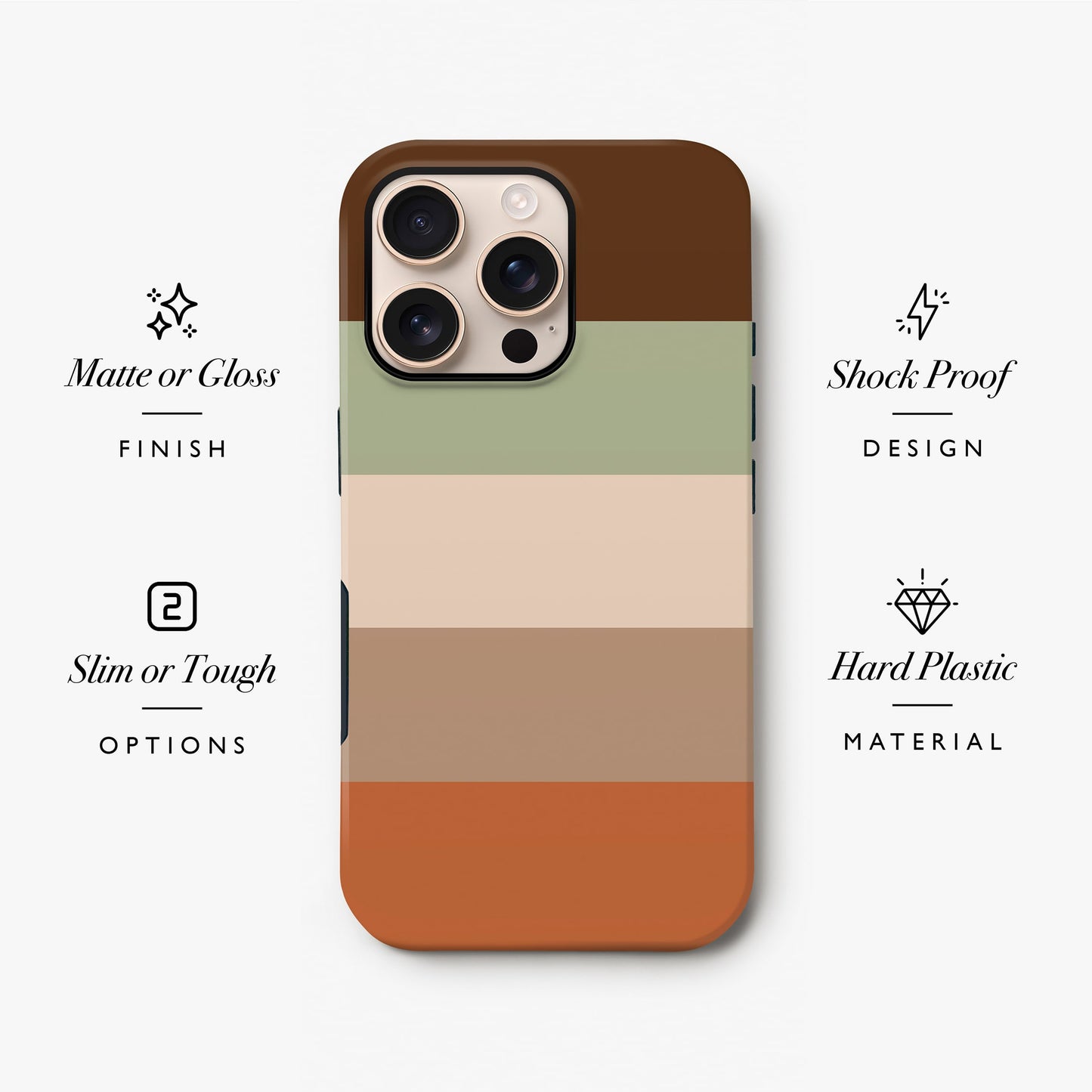 Chocolate Orange Stripe Case