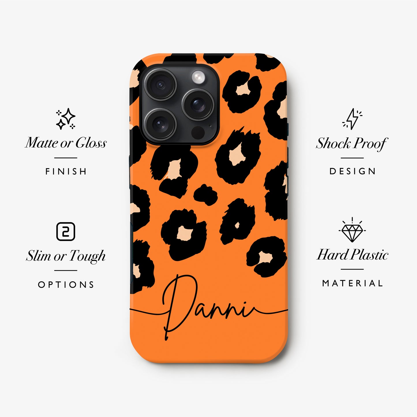 Custom Orange Cream leopard Print Spots Case Phone Case