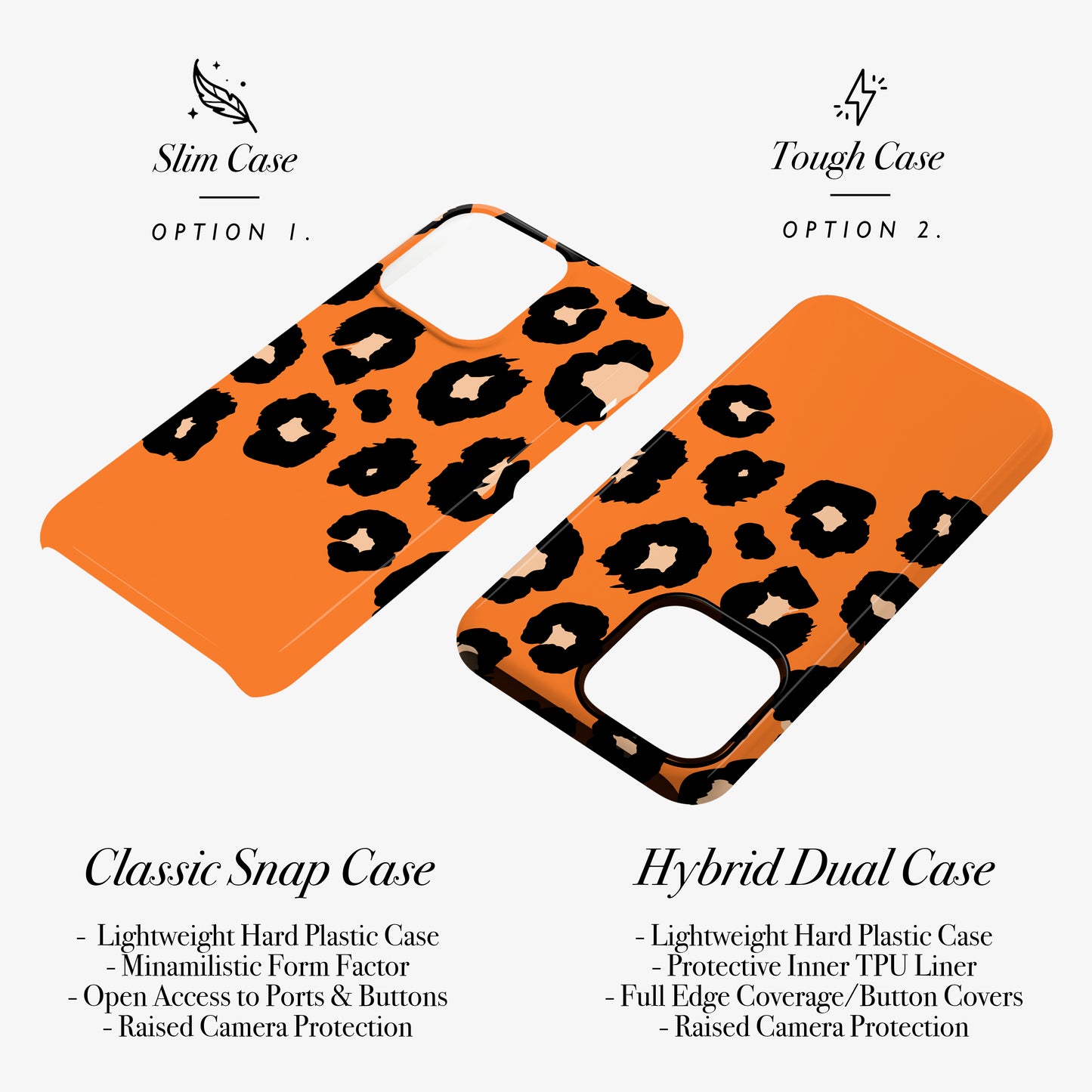 Custom Orange Cream leopard Print Spots Case Phone Case