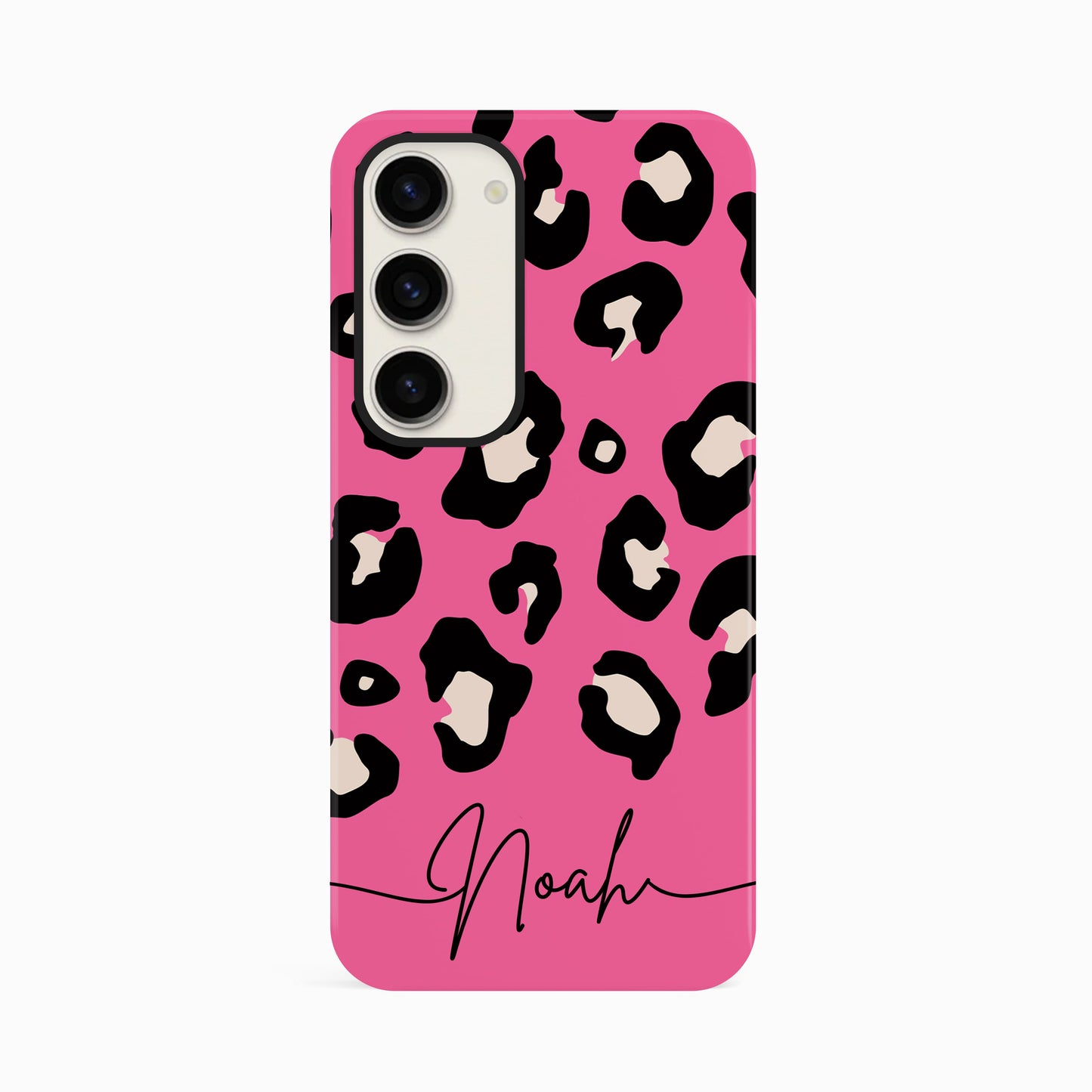 Baby Pink Custom Name Leopard Print Phone Case Phone Case