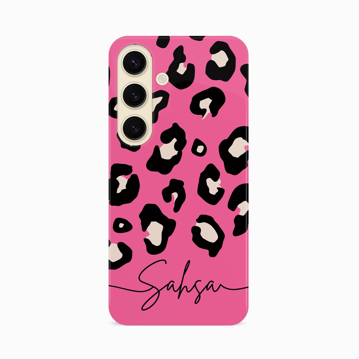 Baby Pink Custom Name Leopard Print Phone Case Phone Case