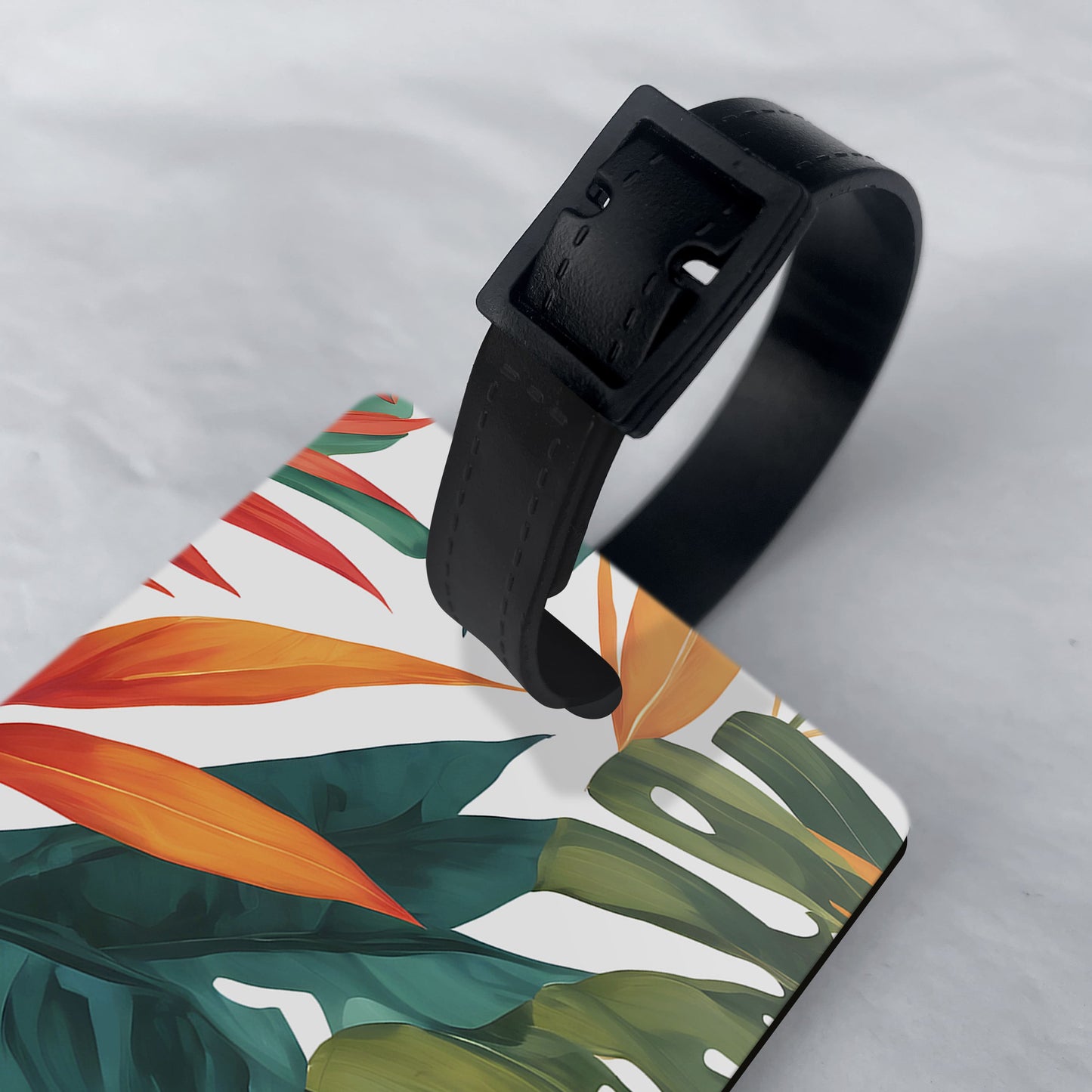 Personalised Tropical Floral Print Luggage Tag  luggage tag