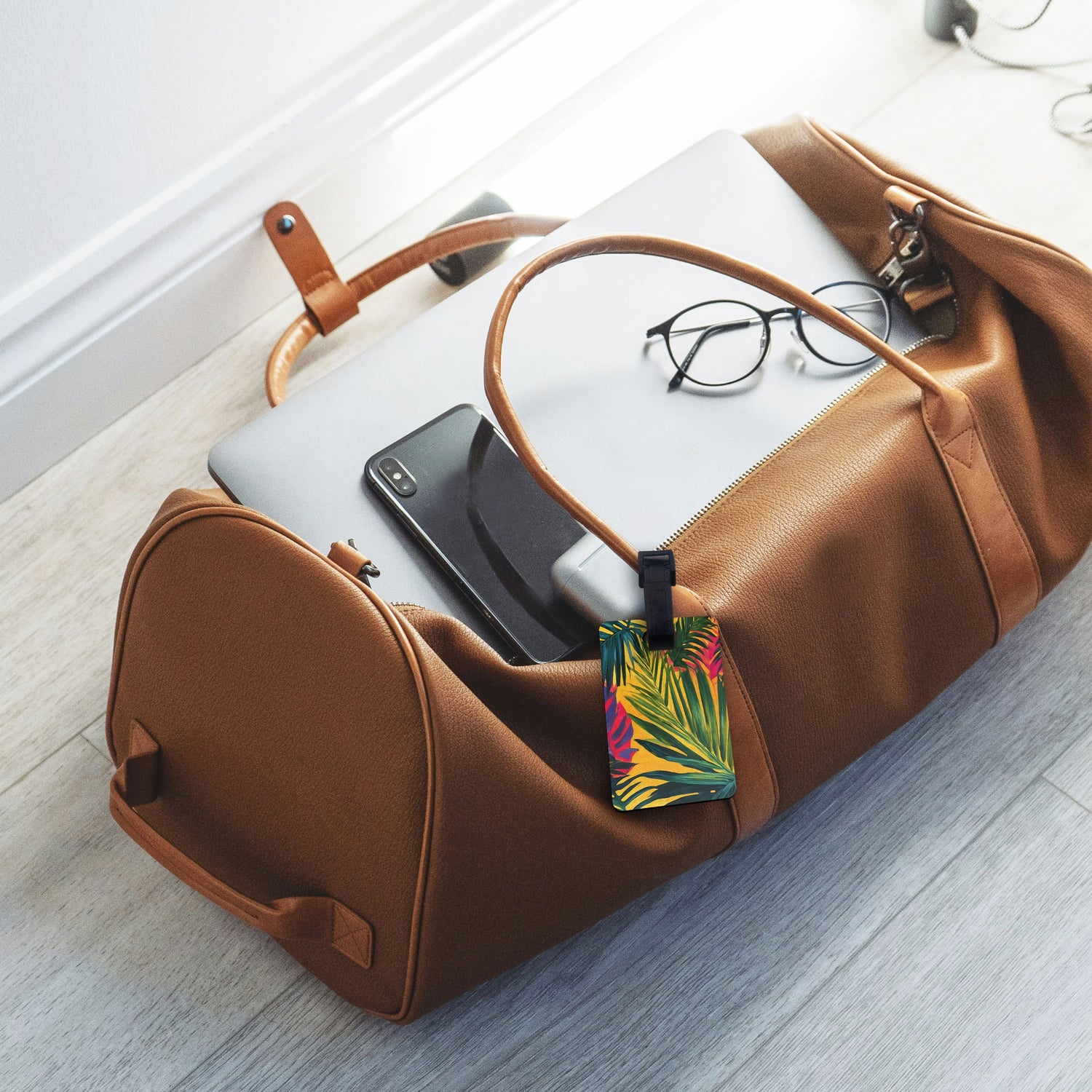 Personalised Tropical Palm Leaf Luggage Tag  luggage tag