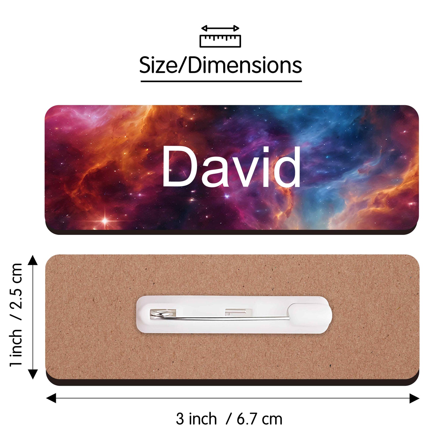 Space Art Custom Name Badge Name Badge