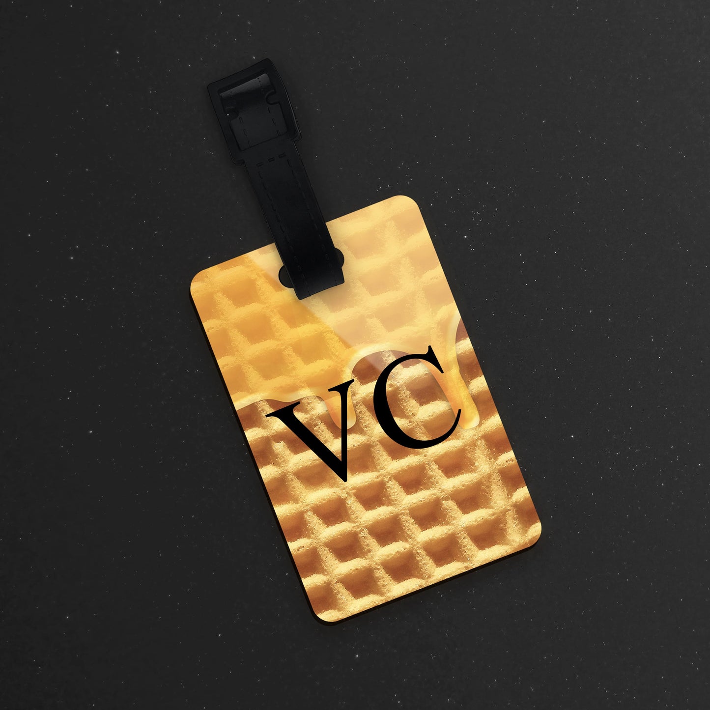 Personalised Waffle Art Luggage Tag  luggage tag