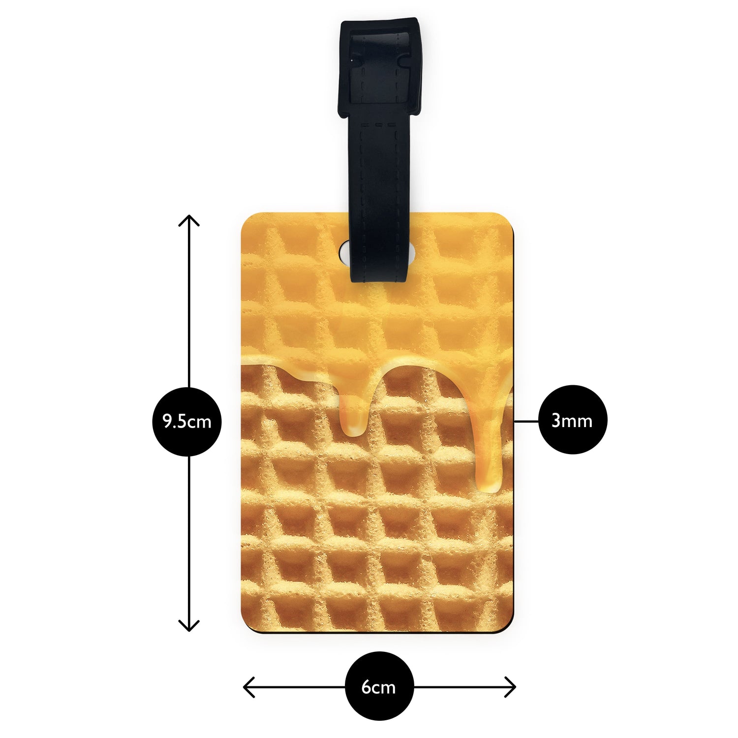Personalised Waffle Art Luggage Tag  luggage tag