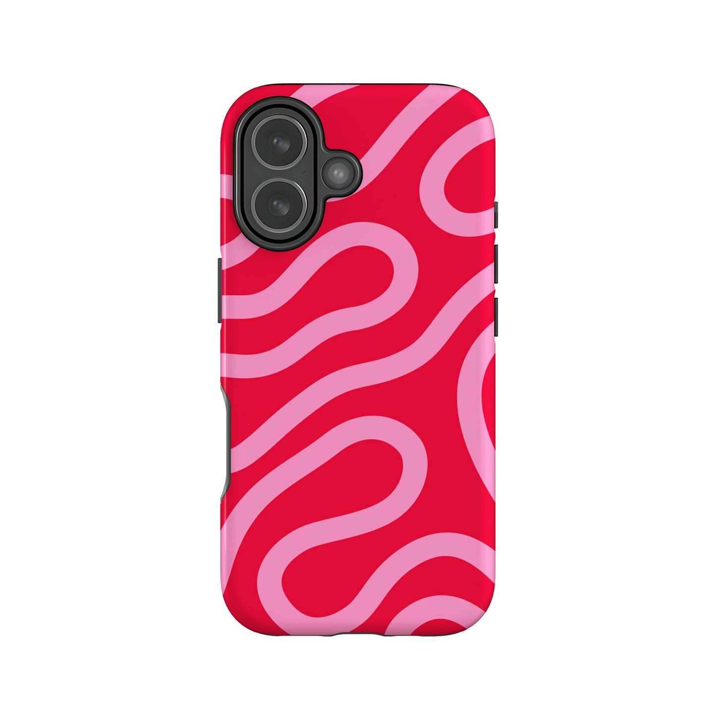 Red and Pink Wavy Lines Case iPhone 17 Phone Case