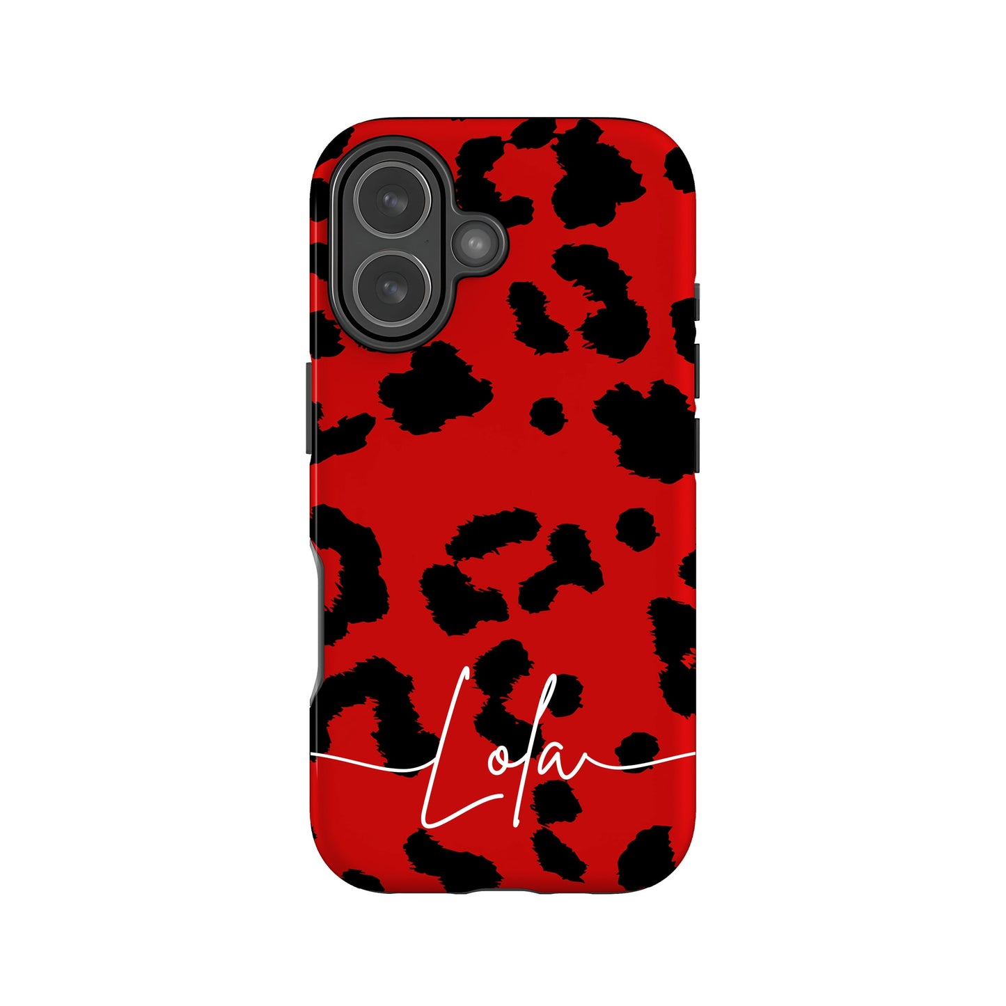 Red Leopard Print Personalised Phone Case iPhone 17 Phone Case