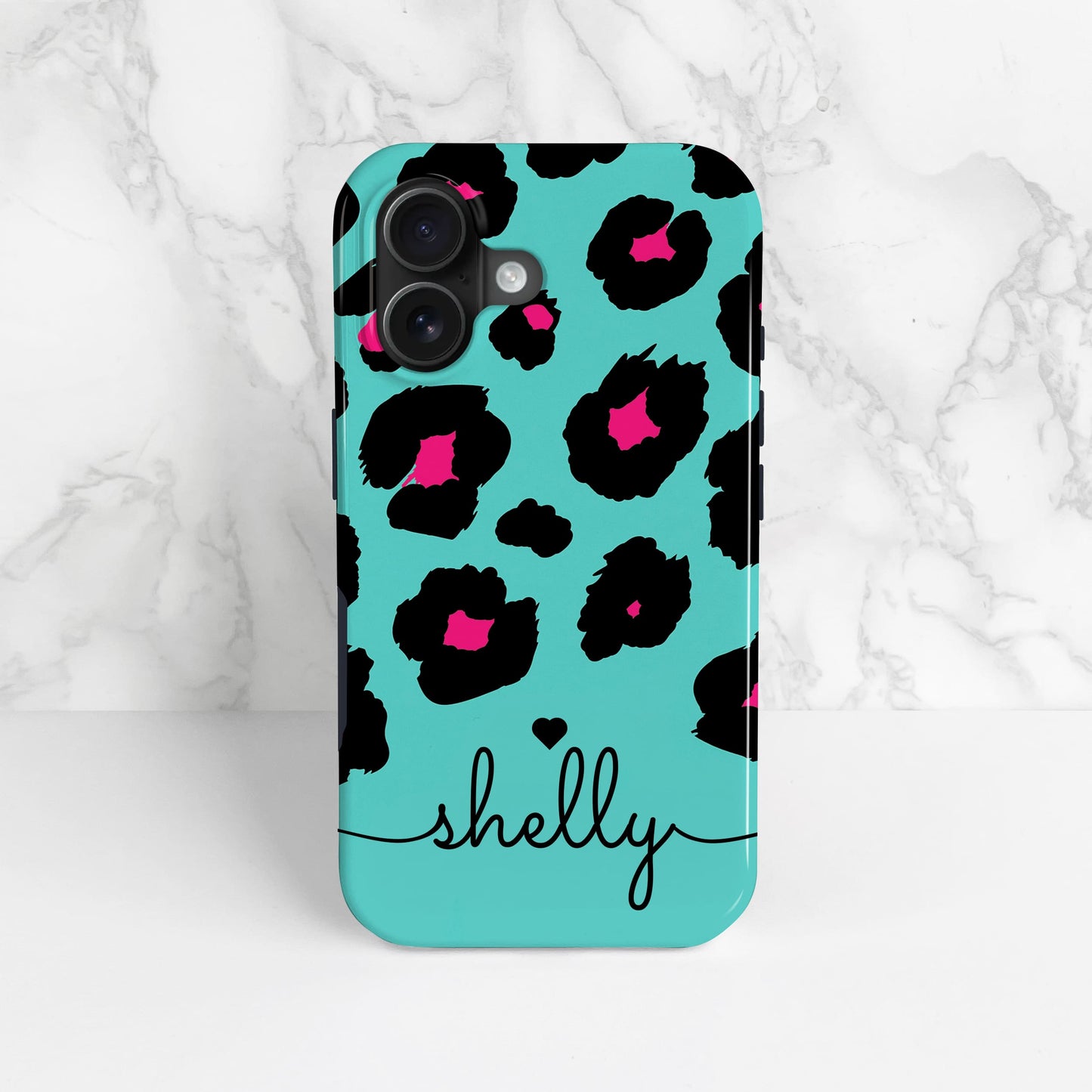 Aqua Leopard Print Phone Case Phone Case