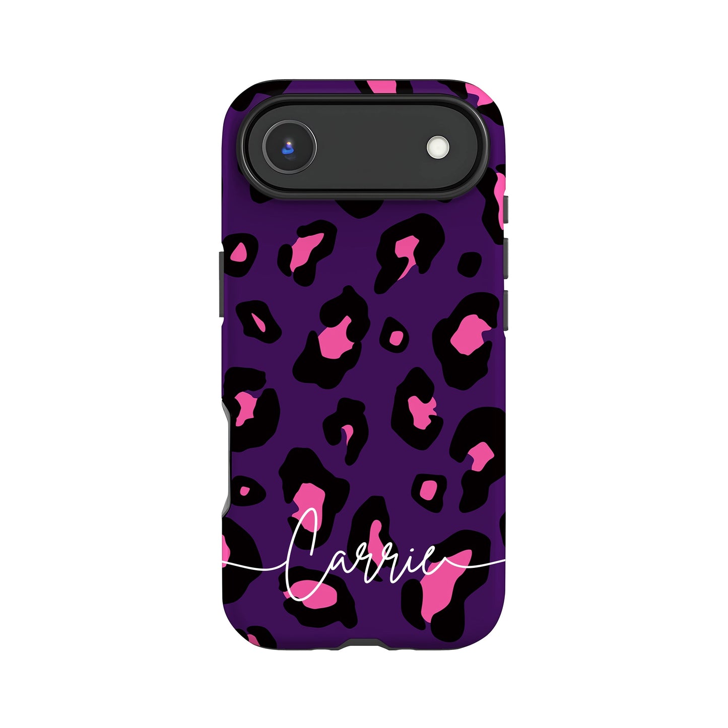 Dark Purple and Pink Leopard Print Custom Case iPhone 17 Air Phone Case
