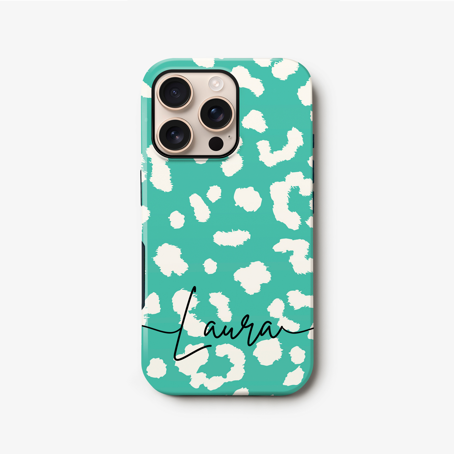 Custom Blue Cloud Leopard Print Case iPhone 16 Phone Case