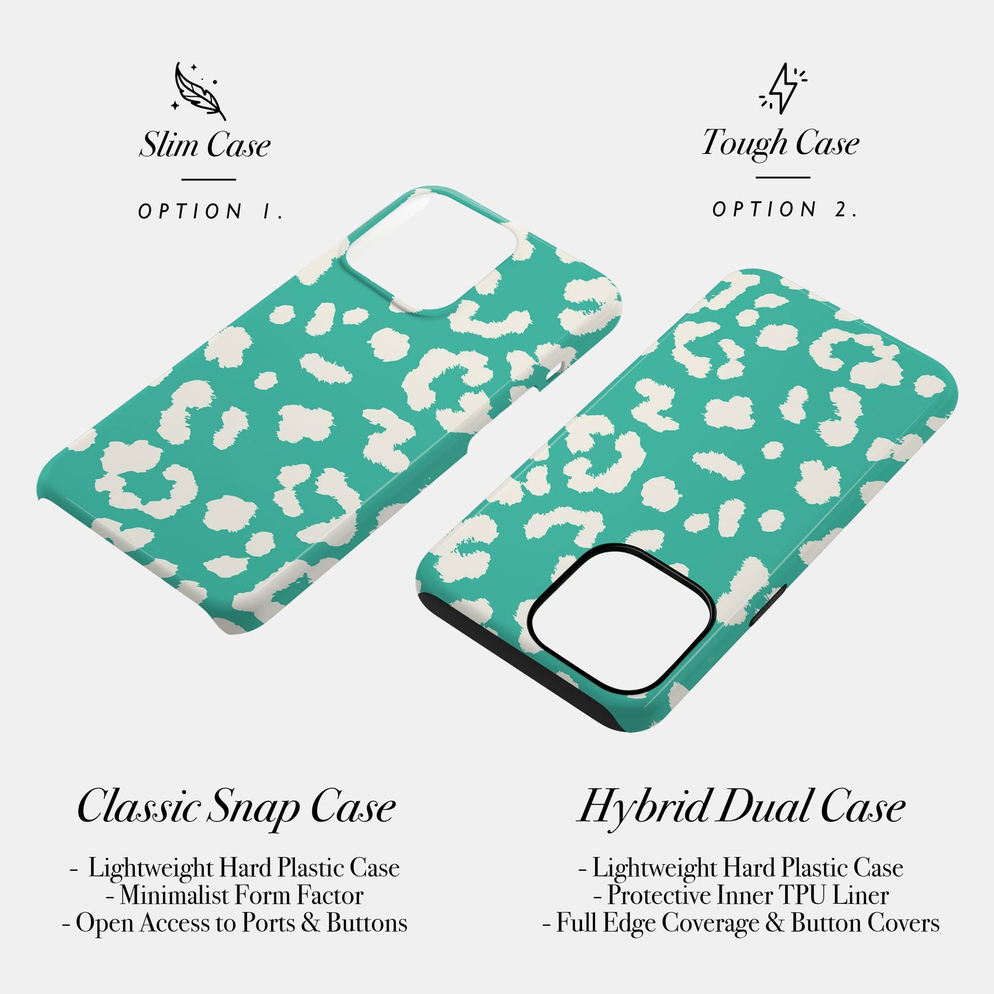 Custom Blue Cloud Leopard Print Case Phone Case
