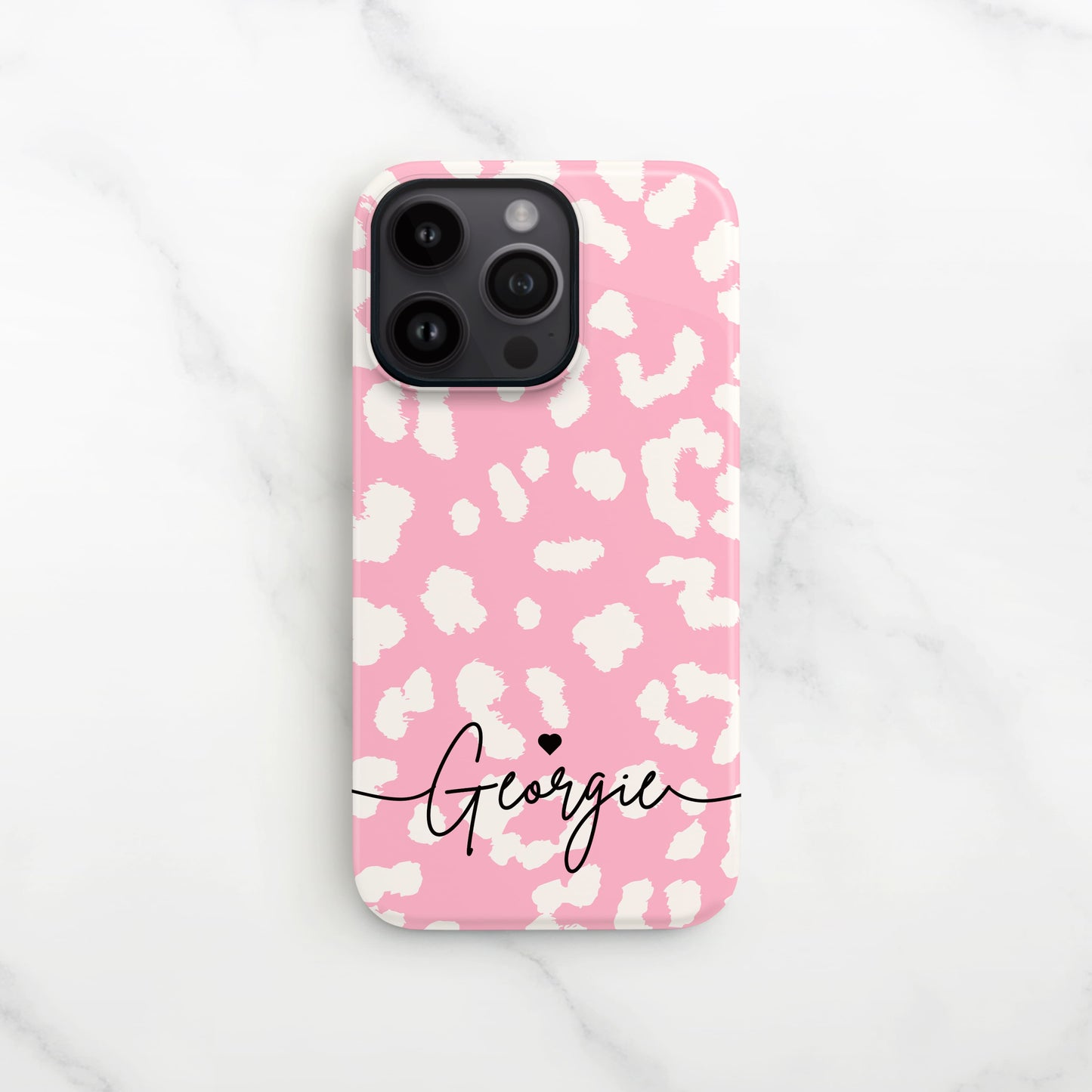 Custom Name Pink Cloud Leopard Print Case Phone Case