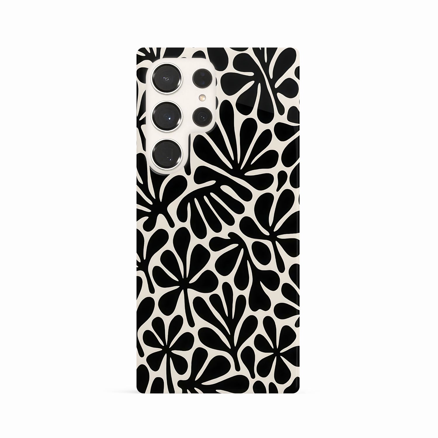 Black Cream Matisse Floral Print Case Phone Case