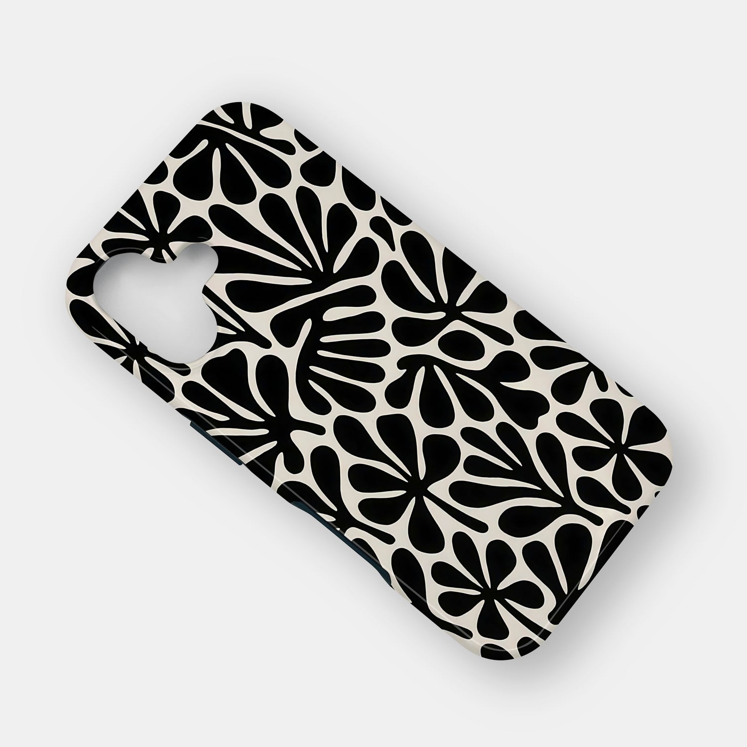 Black Cream Matisse Floral Print Case Phone Case