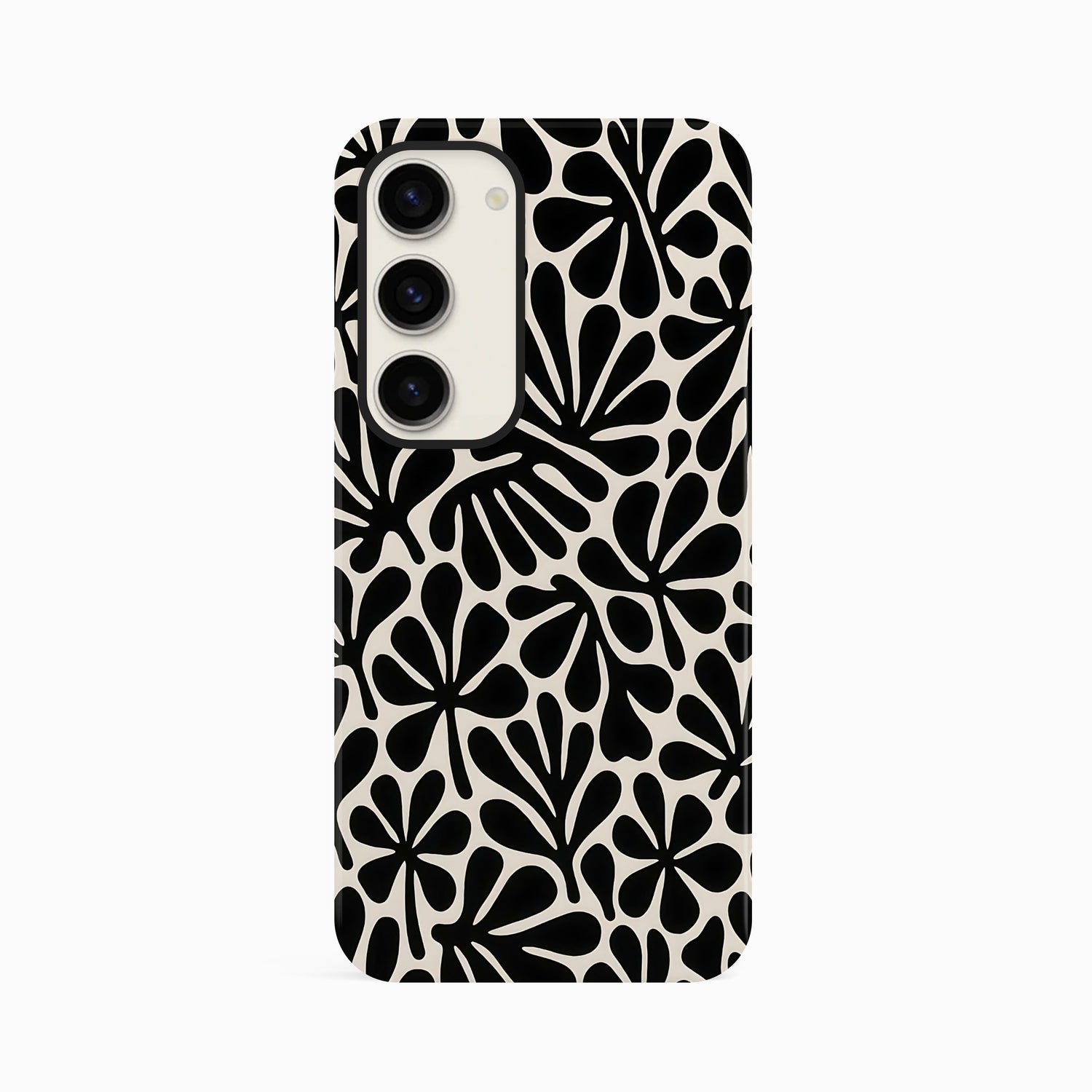 Black Cream Matisse Floral Print Case Phone Case