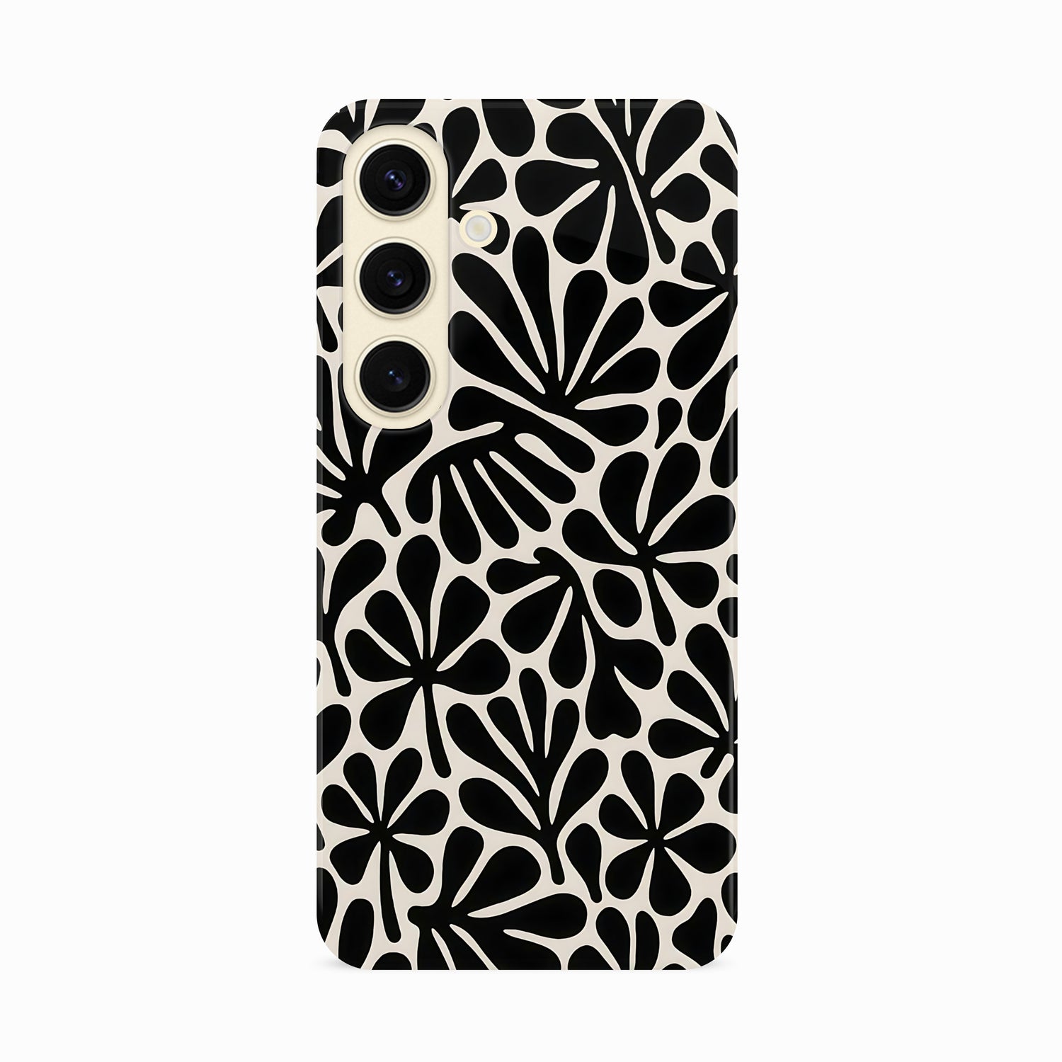 Black Cream Matisse Floral Print Case Phone Case