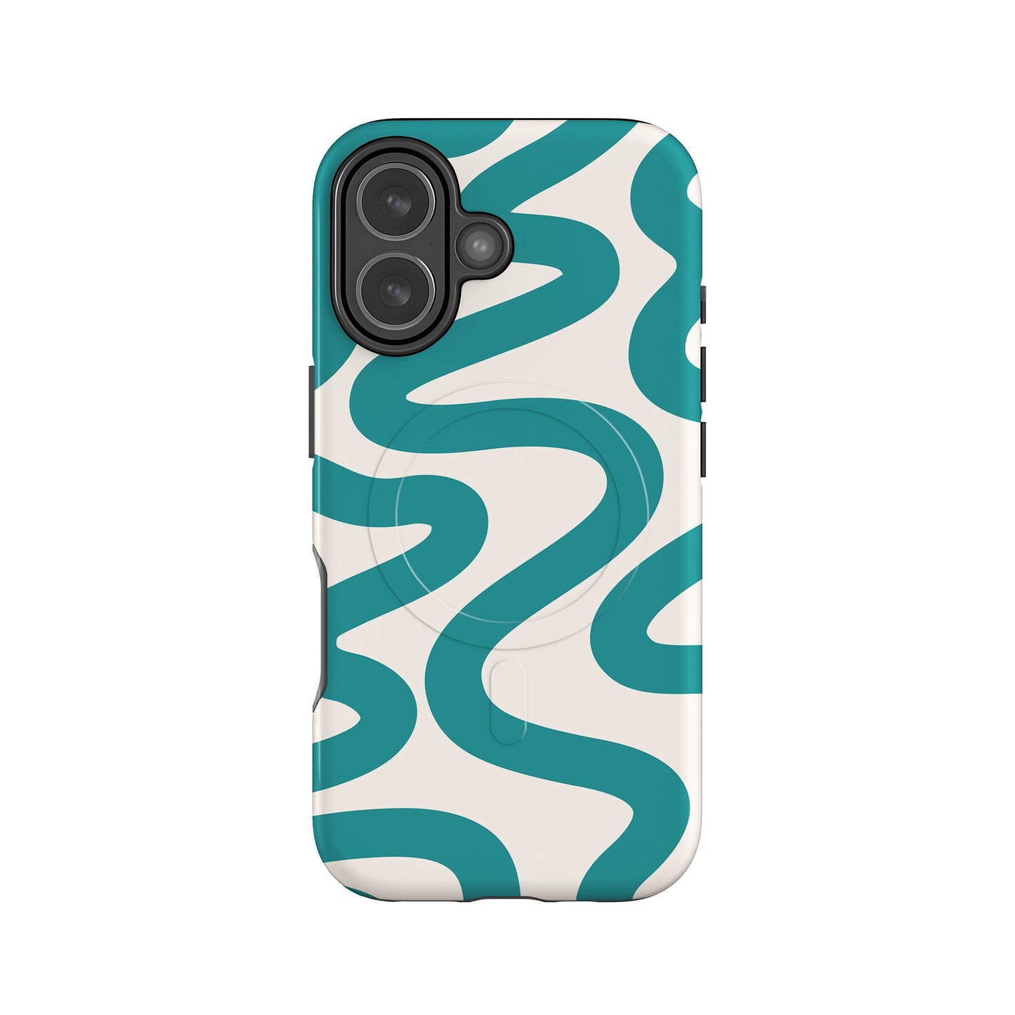 Abstract Wavy Blue Magsafe iPhone Case