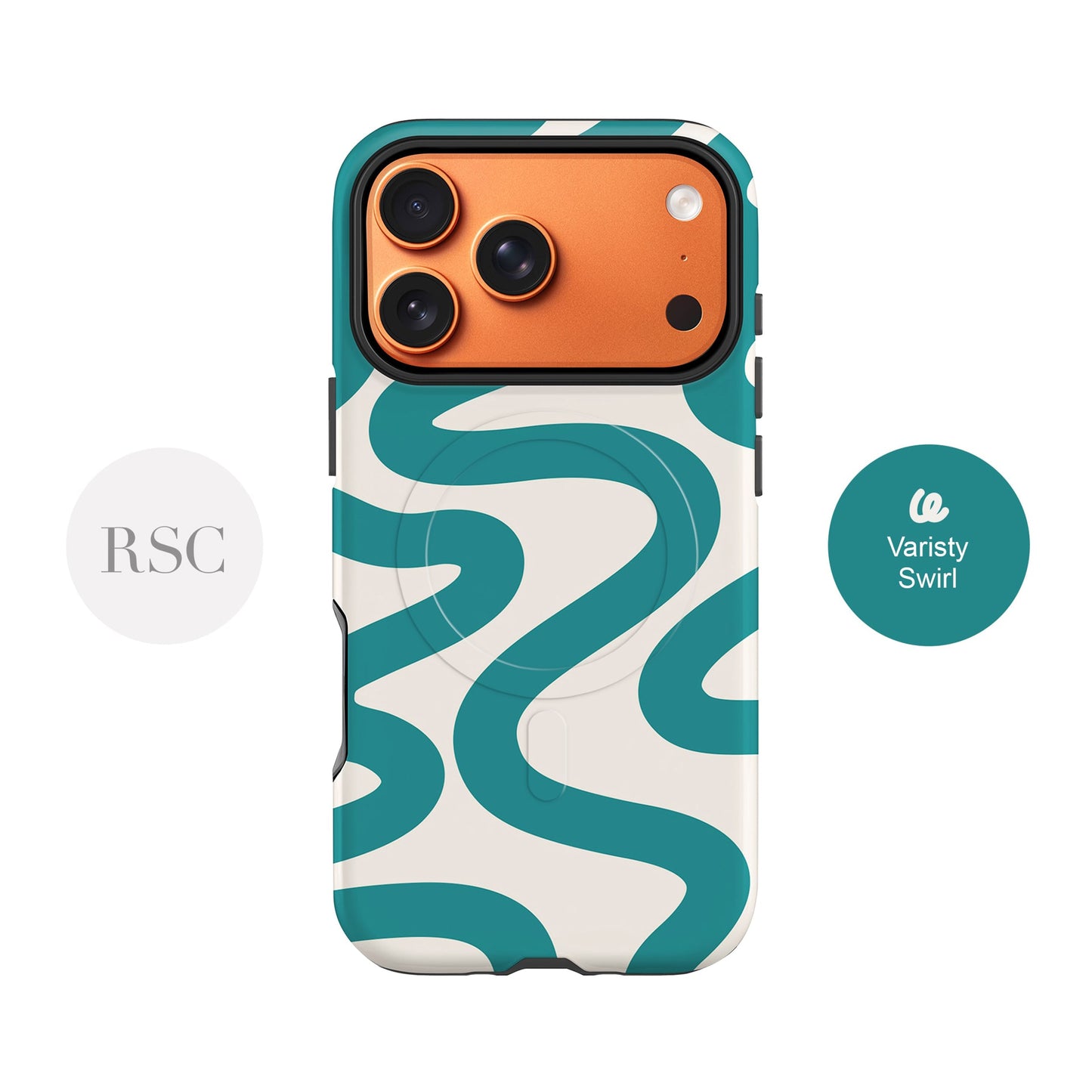 Abstract Wavy Blue Magsafe iPhone Case